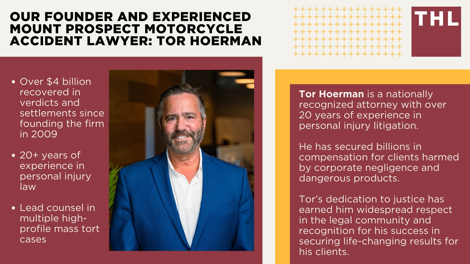 Mount Prospect Bike Accident Lawyer; Meet Our Mount Prospect Motorcycle Accident Lawyers; Our Founder and Experienced Mount Prospect Motorcycle Accident Lawyer_ Tor Hoerman