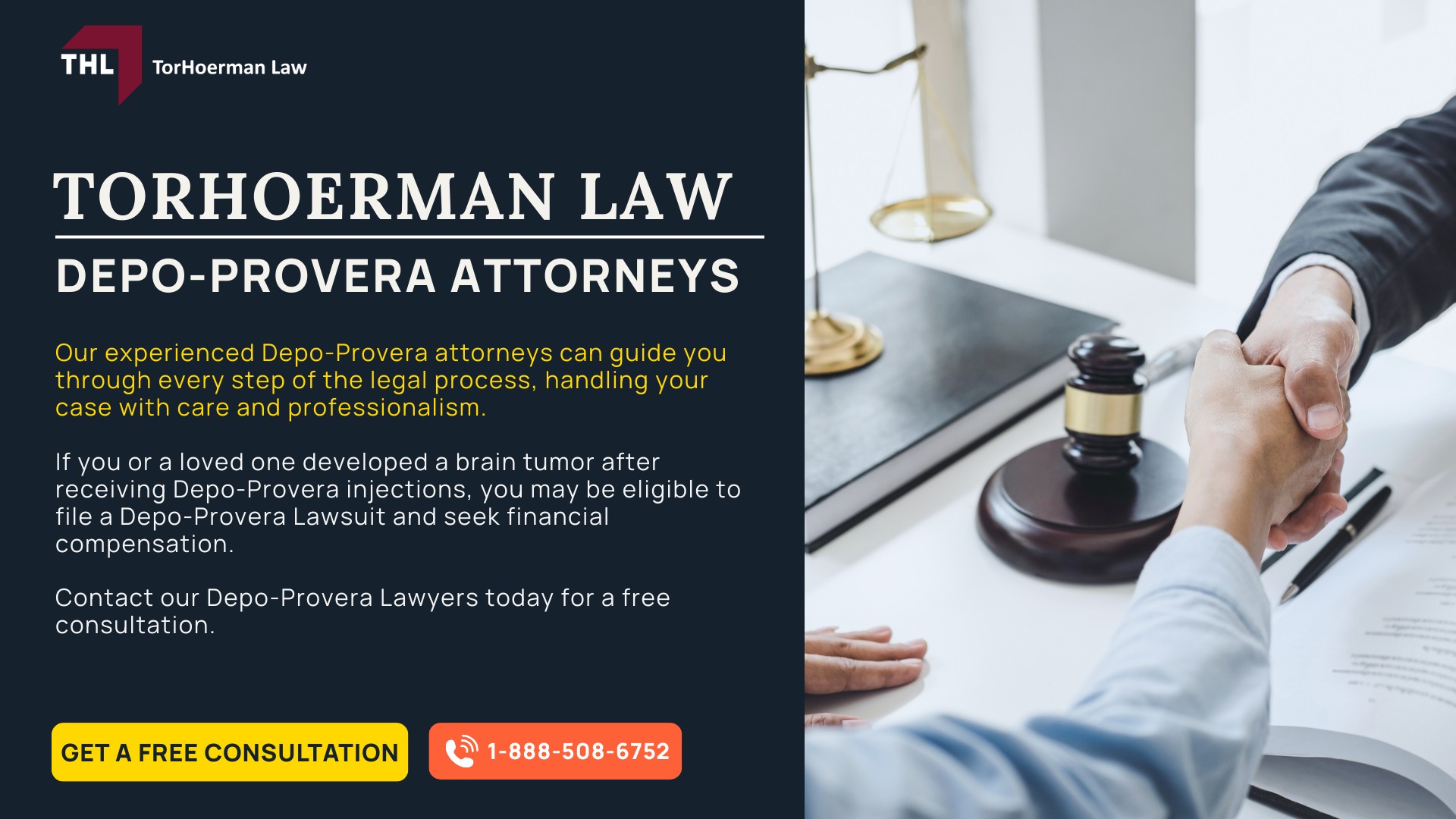 What You Need to Know Before Filing a Depo-Provera Lawsuit; The Basis of the Depo-Provera Brain Tumor Lawsuit; Scientific Evidence Links Depo-Provera to an Increased Risk of Developing Brain Tumors; The Role of a Depo-Provera Lawyer Explained; The Process for Legal Claims in the Depo-Provera Lawsuit; IS THERE A DEPO-PROVERA CLASS ACTION LAWSUIT -; Filing a Depo-Provera Lawsuit: Initial Steps; Gathering Evidence for the Depo-Provera Lawsuit; Damages in the Depo-Provera Brain Tumor Lawsuit; TorHoerman Law: Depo-Provera Attorneys