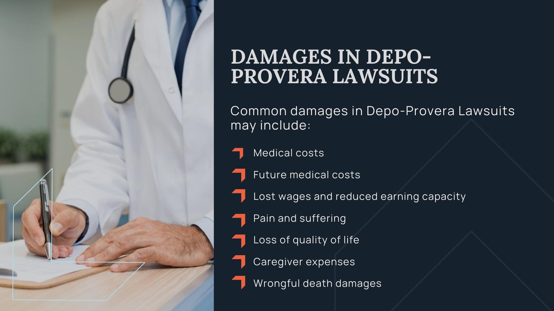 The Depo-Provera Lawsuit is NOT a Class Action Lawsuit; The Basis for the Depo Provera Lawsuit Explained; Scientific Evidence Links Depo-Provera to an Increased Risk of Brain Tumors; COMMON SYMPTOMS OF MENINGIOMA BRAIN TUMORS - IS THERE A DEPO-PROVERA CLASS ACTION LAWSUIT - DEPO-PROVERA LAWSUIT- TORHOERMAN LAW; Complications from Meningioma Brain Tumors; TREATMENT OPTIONS FOR MENINGIOMA BRAIN TUMORS - IS THERE A DEPO-PROVERA CLASS ACTION LAWSUIT - DEPO-PROVERA LAWSUIT- TORHOERMAN LAW; About Meningiomas (Brain Tumors Depo-Provera is Linked To); COMPLICATIONS FROM MENINGIOMA BRAIN TUMORS - IS THERE A DEPO-PROVERA CLASS ACTION LAWSUIT - DEPO-PROVERA LAWSUIT- TORHOERMAN LAW; Do You Believe Depo-Provera Caused Your Brain Tumor?; Gathering Evidence for Your Depo-Provera Lawsuit; DAMAGES IN DEPO-PROVERA LAWSUITS - IS THERE A DEPO-PROVERA CLASS ACTION LAWSUIT - DEPO-PROVERA LAWSUIT- TORHOERMAN LAW