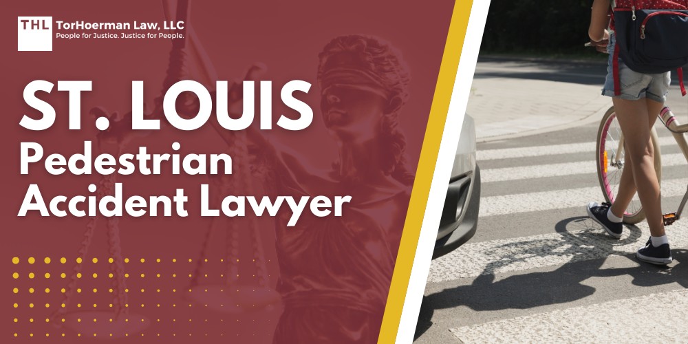 St. Louis Pedestrian Accident Lawyer 1 St. Louis Pedestrian Accident Lawyer; Meet Our St. Louis Pedestrian Accident Lawyers; What To Do After a Pedestrian Crash in St. Louis; Gathering Evidence for a Pedestrian Accident Case; Damages in a Pedestrian Accident Claim; Who Can File a Wrongful Death Claim in Missouri; The Legal Process for a Pedestrian Accident Case in St. Louis, MO; How Do Pedestrian Accidents Occur; Common Pedestrian Accident Injuries; Pedestrian Accidents in St. Louis_ By the Numbers; TorHoerman Law_ St. Louis Pedestrian Accident Lawyers