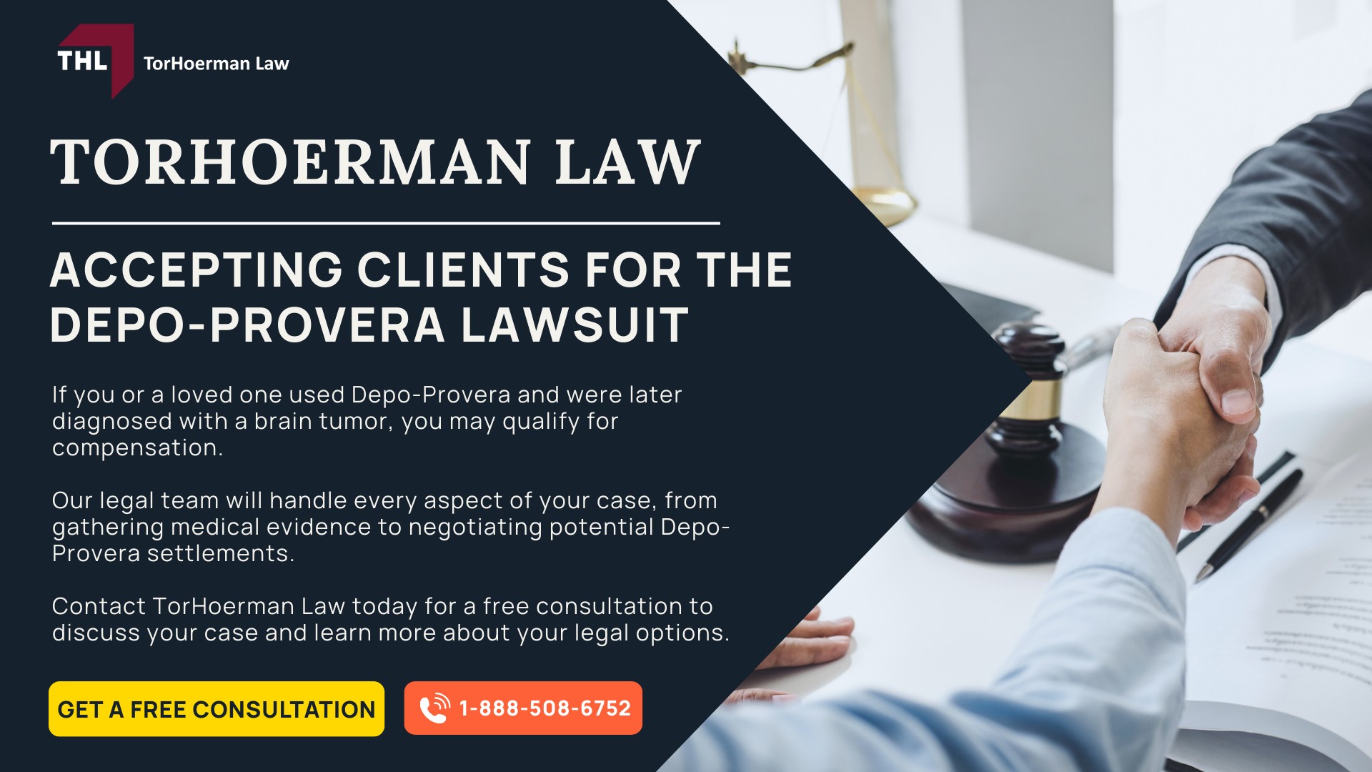 The Developmental, Regulatory, and Medical History of Depo-Provera; The Developmental, Regulatory, and Medical History of Depo-Provera; Legal and Medical Implications of the Study; Do You Qualify for the Depo-Provera Brain Tumor Lawsuit?; Evidence in a Depo-Provera Lawsuit; Potential Damages in a Depo-Provera Lawsuit; TorHoerman Law: Accepting Clients for the Depo-Provera Lawsuit
