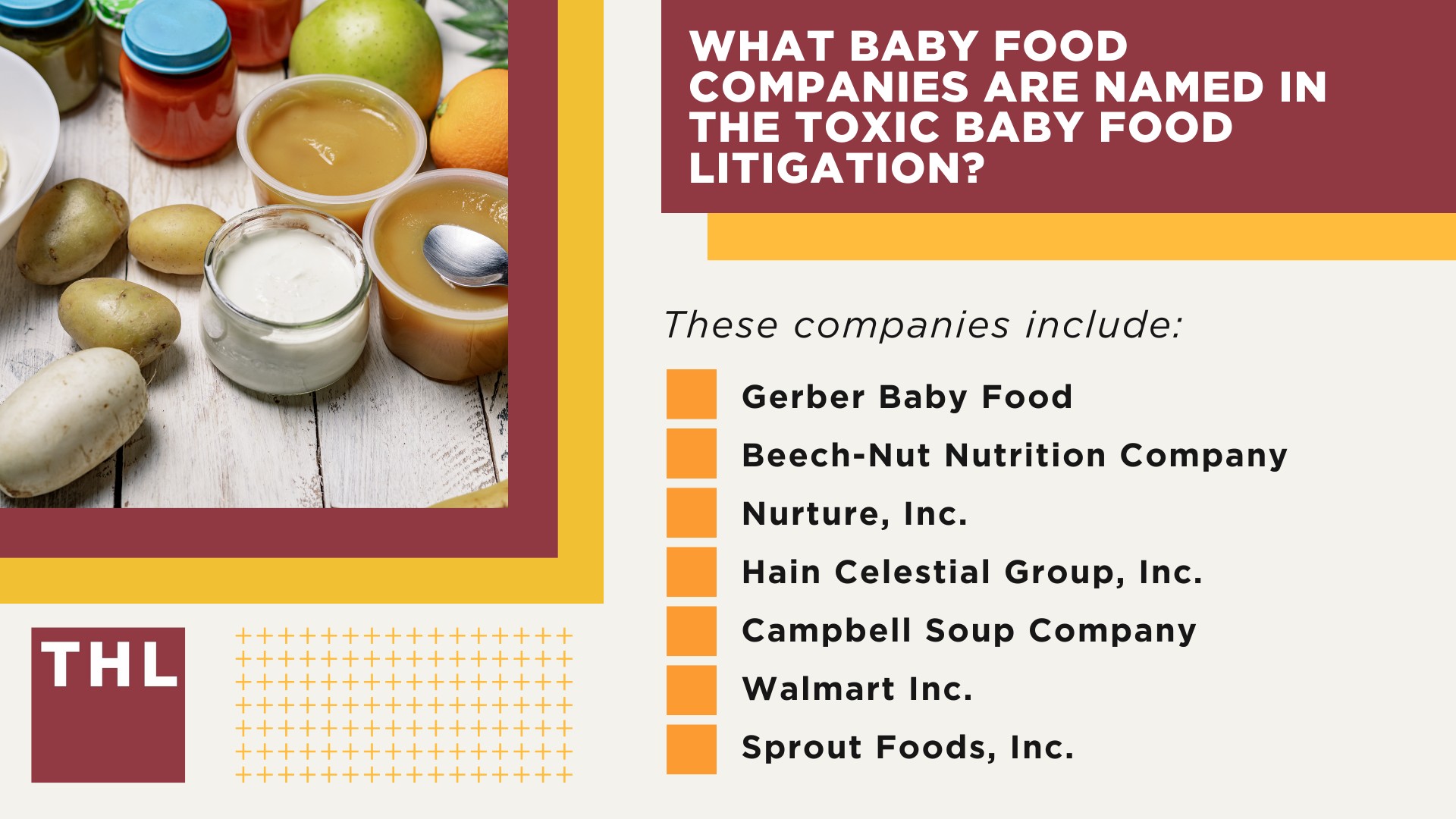 What Baby Foods Contain High Levels of Heavy Metals; What Should Parents Do; Health Problems Linked to Toxic Baby Food Consumption; Regulatory Action on Heavy Metals in Baby Food and Toddler Food Products; Lawsuits Filed Against Major Baby Food Companies; What Baby Food Companies are Named in the Toxic Baby Food Litigation