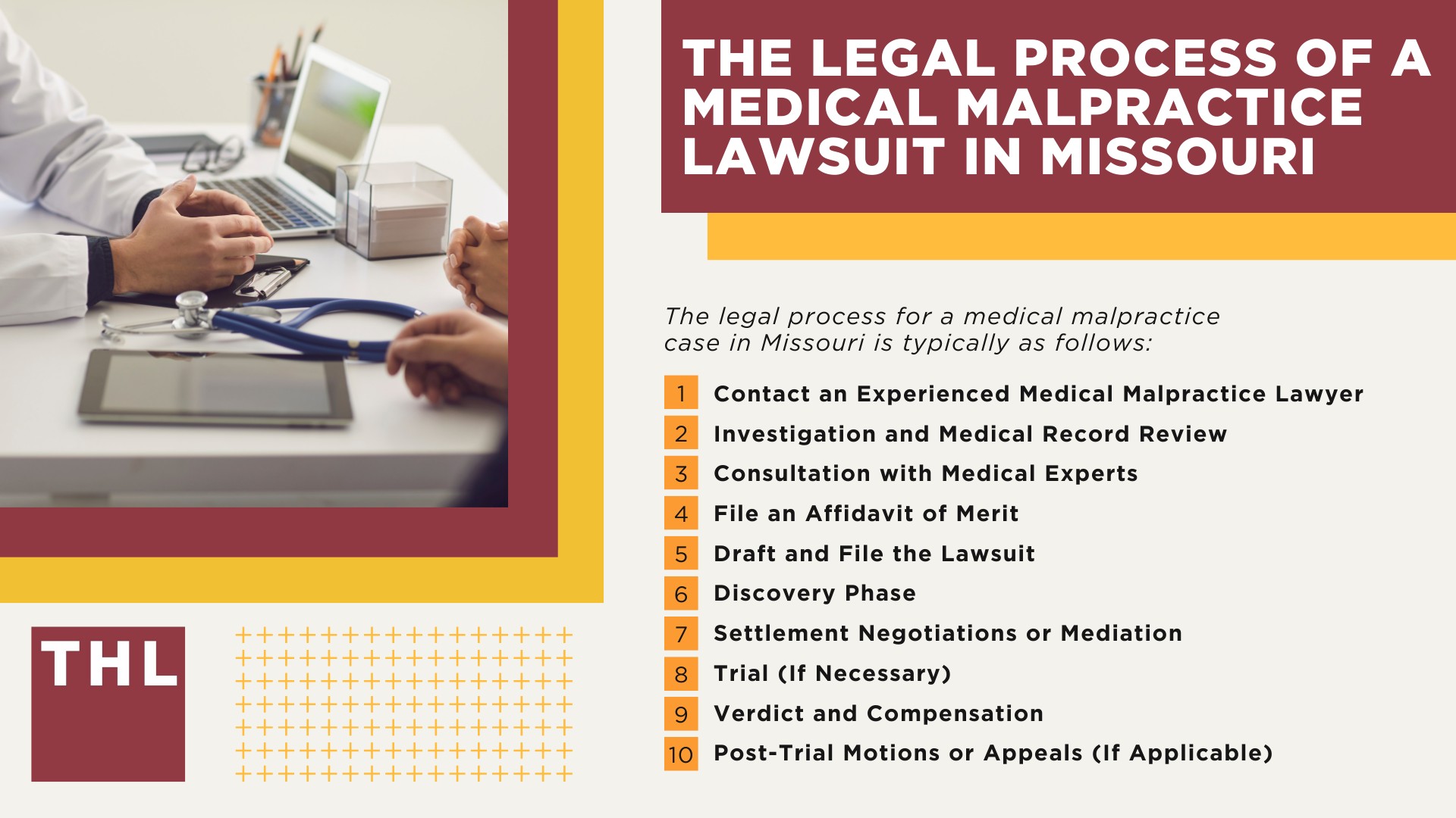 Meet Our Team of St Louis Medical Malpractice Attorneys; What To Do If You Suspect Medical Malpractice or Medical Negligence in St. Louis, MO; Gathering Evidence for a Medical Malpractice Case; Damages in a Medical Malpractice Lawsuit; The Legal Process of a Medical Malpractice Lawsuit in Missouri