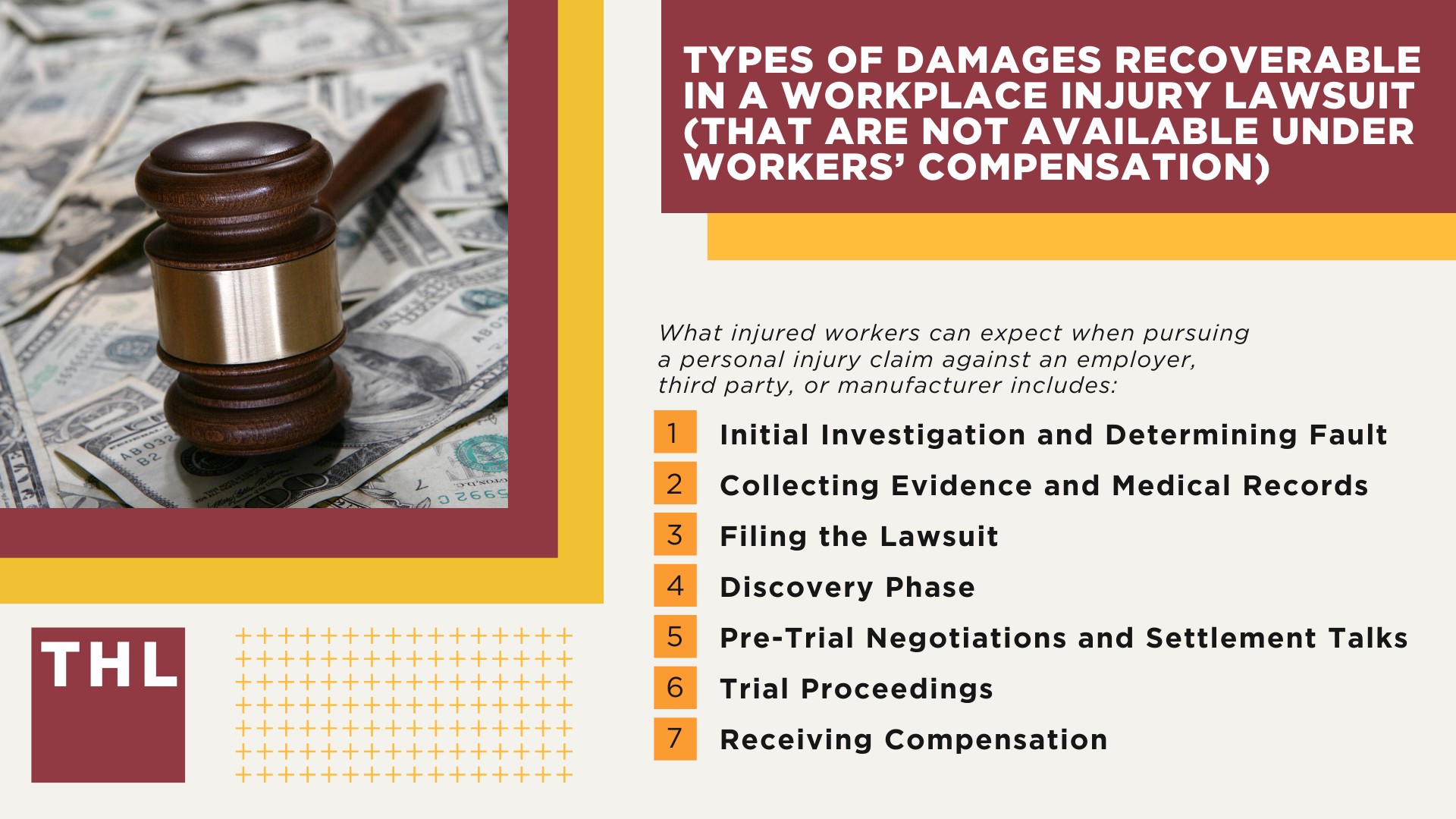 Workers’ Compensation vs. Workplace Accident Claims; Workers’ Compensation vs. Workplace Accident Claims; Why a Lawsuit May Offer Better Compensation; Step-by-Step Explanation of the Workplace Injury Lawsuit Process; Types of Damages Recoverable in a Workplace Injury Lawsuit (That Are Not Available Under Workers’ Compensation)