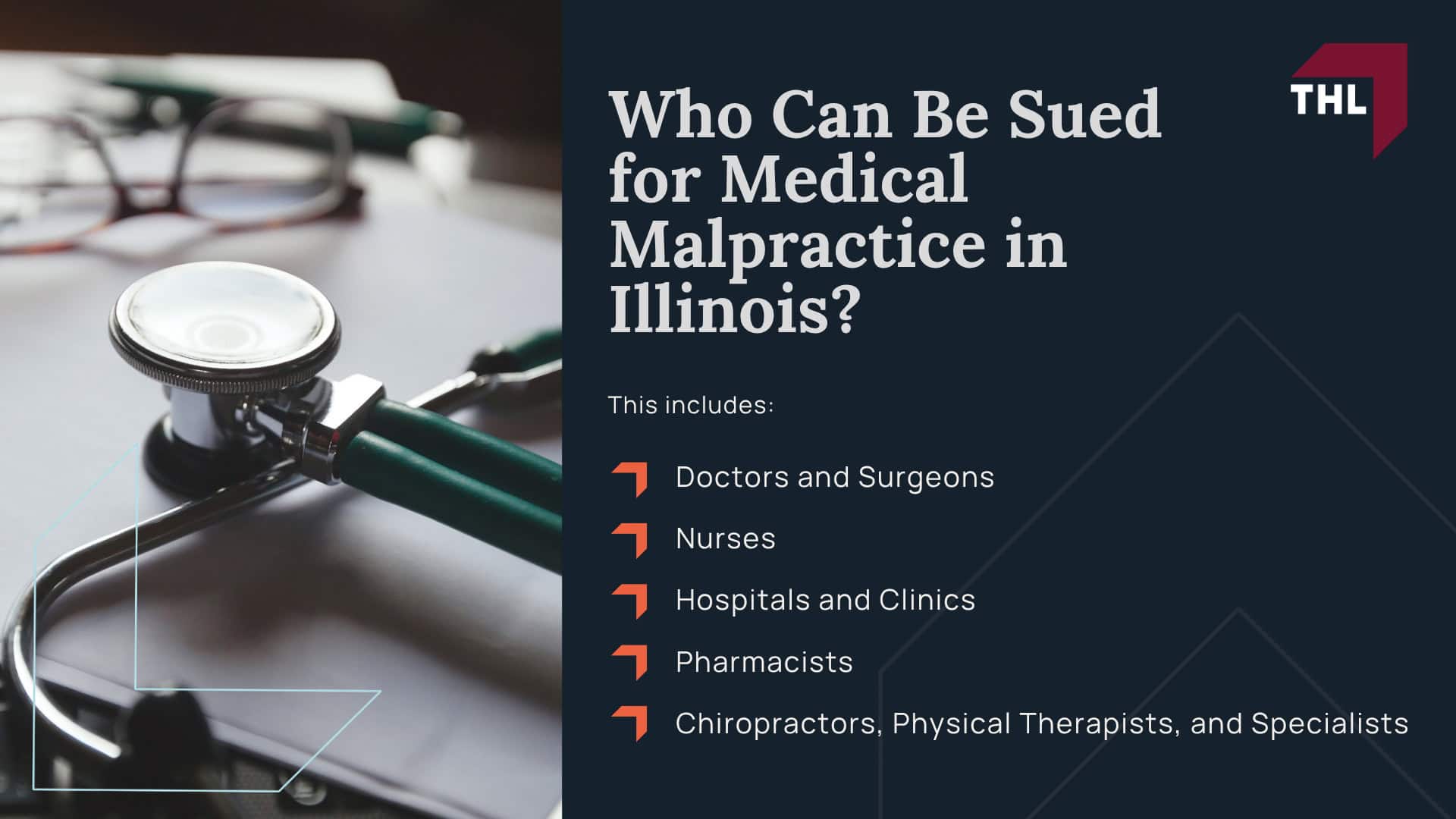 Meet Our Team of St Louis Medical Malpractice Attorneys; How Much Does it Cost to Hire a Medical Malpractice Lawyer from TorHoerman Law; What To Do If You Suspect Medical Malpractice or Medical Negligence in Chicago; Gathering Evidence for a Medical Malpractice Case; What To Do If You Suspect Medical Malpractice or Medical Negligence in Chicago; The Legal Process for Medical Malpractice Claims in Illinois; Who Can Be Sued for Medical Malpractice in Illinois