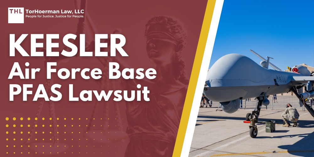 Practice Area 3 Keesler Air Force Base PFAS Lawsuit; TorHoerman Law is actively investigating claims related to PFAS contamination at Keesler Air Force Base, where PFAS chemicals were detected in groundwater at levels far exceeding the Environmental Protection Agency’s (EPA)safety limits. Our legal team is dedicated to helping military service members, civilian workers, and nearby surrounding communities who may have been exposed to toxic substances through contaminated drinking water on or near the base. With extensive experience handling complex environmental lawsuits, TorHoerman Law understands the severe health risks linked to PFAS exposure, including thyroid disease, testicular cancer, and immune system dysfunction. We are gathering evidence, reviewing PFAS concentrations reported by the Environmental Working Group, and consulting with scientific and medical experts to build strong cases for those affected by PFAS contaminated water. Dangerous Levels of PFAS Detected in Keesler AFB Groundwater; Who May Be Exposed to PFAS at Keesler AFB; Do You Qualify for the Keesler Air Force Base PFAS Lawsuit; TorHoerman Law_ Investigating the Keesler Air Force Base PFAS Lawsuit If you or a loved one lived or worked at Keesler AFB and suffered adverse health effects due to exposure to polyfluoroalkyl substances, you may be entitled to compensation. TorHoerman Law offers free consultations and is committed to holding responsible parties accountable while seeking justice for those impacted by this public health crisis. Contact TorHoerman Law for a free consultation. Use the chat feature on this page to find out if you qualify for a PFAS contamination claim instantly.