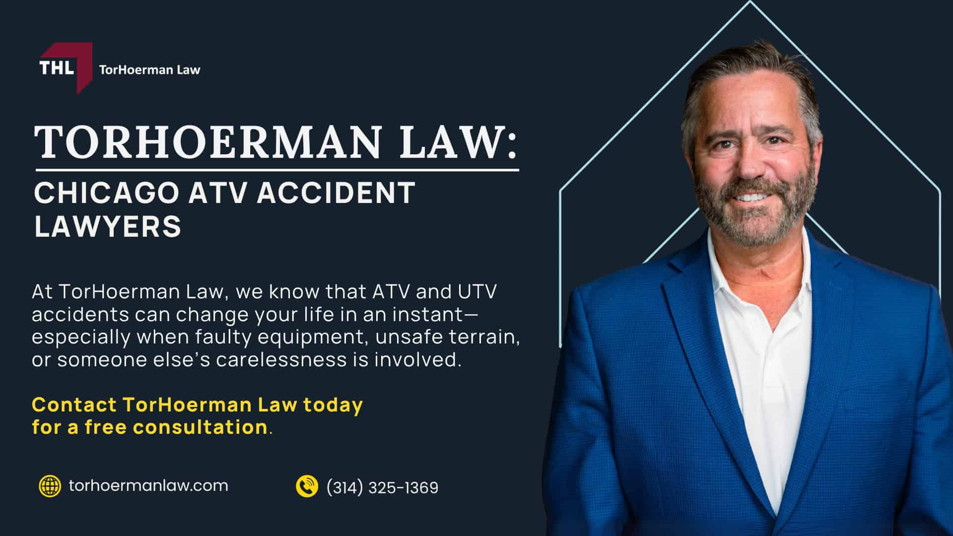 Types of Negligent ATV Accidents and How They Occur; Common Injuries in ATV Accidents; Laws on All Terrain Vehicles, Utility Terrain Vehicles, and Off Highway Vehicles in Illinois; Do You Need Help from an ATV Accident Attorney from Our Law Firm; How Much Does it Cost to Hire an ATV Accident Lawyer from TorHoerman Law; Gathering Evidence for an ATV Accident Case; Damages in ATV Accident Cases; TorHoerman Law_ Chicago ATV Accident Lawyers