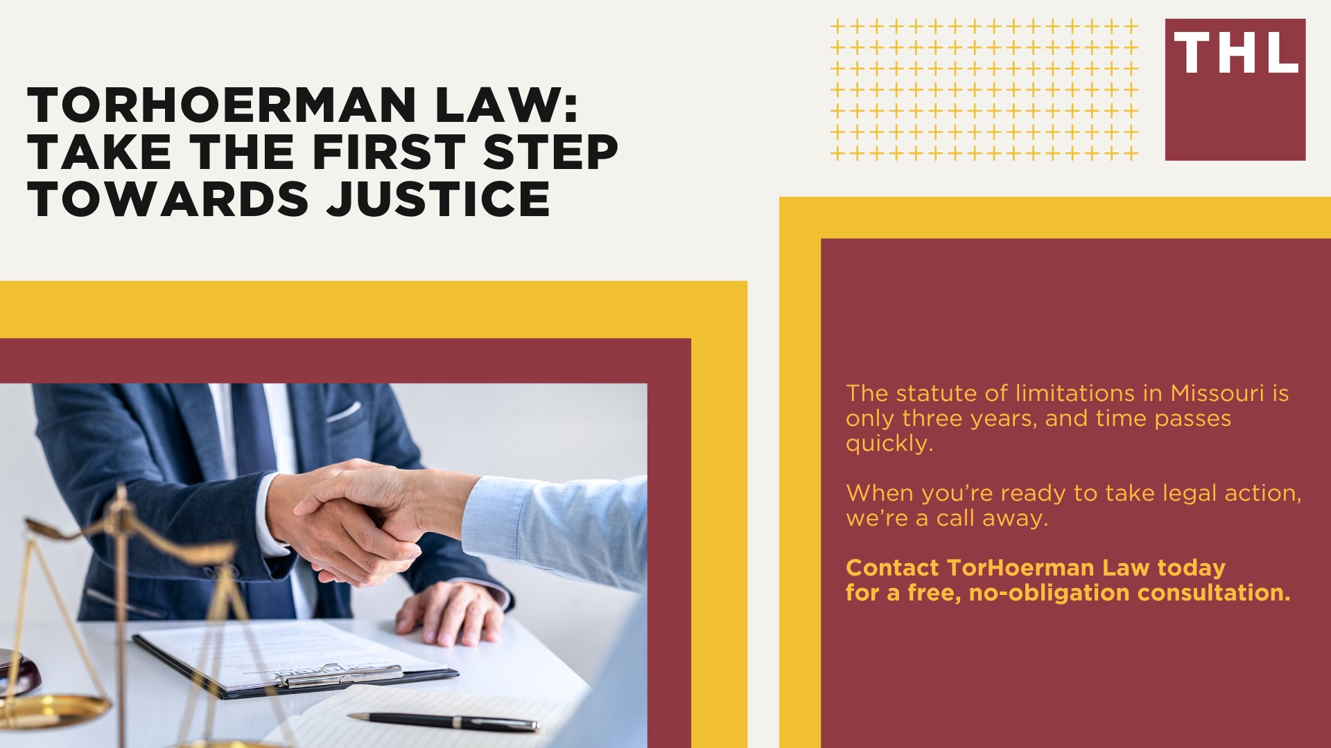 Missouri's Wrongful Death Statutes; Who Can File a Wrongful Death Lawsuit; What Damages Can Be Recovered; How Long Does a Wrongful Death Lawsuit Take in Missouri__ Estimated Timelines; What Affects How Long a Wrongful Death Lawsuit Takes; What Goes Into Your Wrongful Death Lawsuit Settlement; How TorHoerman Law Supports You Every Step of the Way; TorHoerman Law_ Take the First Step Towards Justice