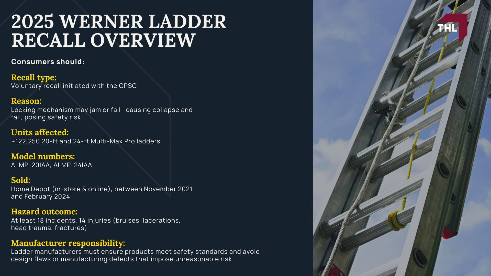 Werner Ladder Recall Lawsuit - Past Recalls on Werner Ladders; Werner Ladder Recall Lawsuit - Past Recalls on Werner Ladders; Werner Ladder Recall Lawsuit - 2025 Werner Ladder Recall Overview