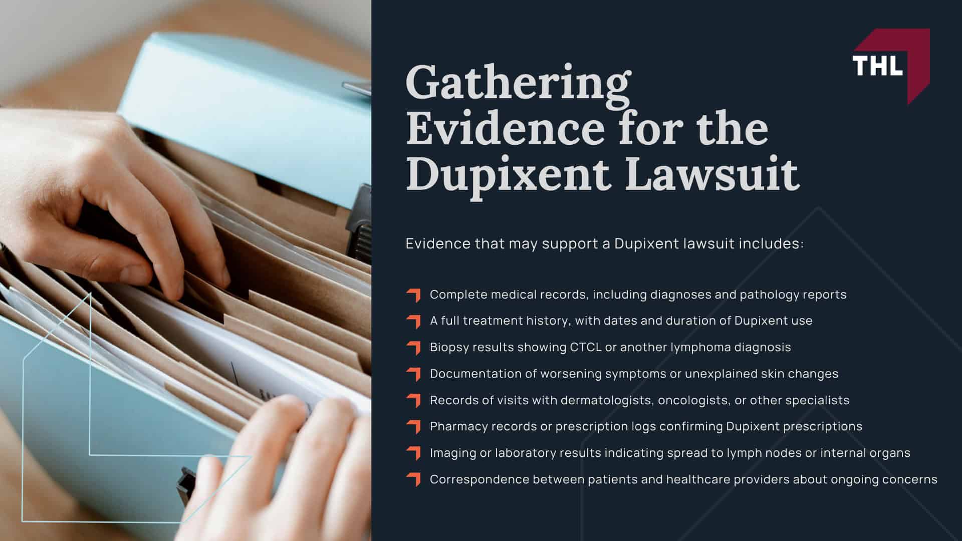 Dupixent Lawsuit_ Overview; CTCL Symptoms in Dupixent Users; What is Dupixent Used For; Do You Qualify for the Dupixent Lawsuit; Gathering Evidence for the Dupixent Lawsuit