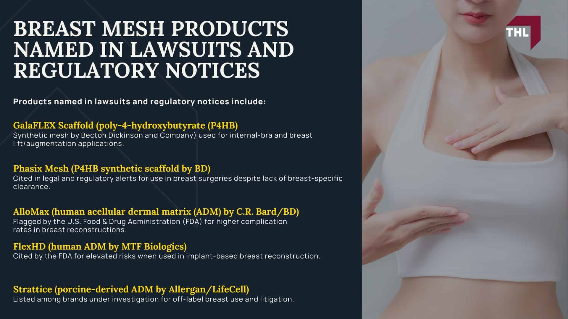 Breast Mesh Lawsuit - What Is Breast Mesh_ - torhoerman law; Breast Mesh Lawsuit - How Breast Mesh Works in Cosmetic and Reconstructive Surgery - torhoerman law; Breast Mesh Lawsuit - What Is Breast Mesh_ - torhoerman law; Breast Mesh Lawsuit - How Breast Mesh Works in Cosmetic and Reconstructive Surgery - torhoerman law; FDA Status and Safety Concerns Surrounding Breast Mesh Products; Breast Mesh Lawsuit - Breast Mesh Products Named in Lawsuits and Regulatory Notices