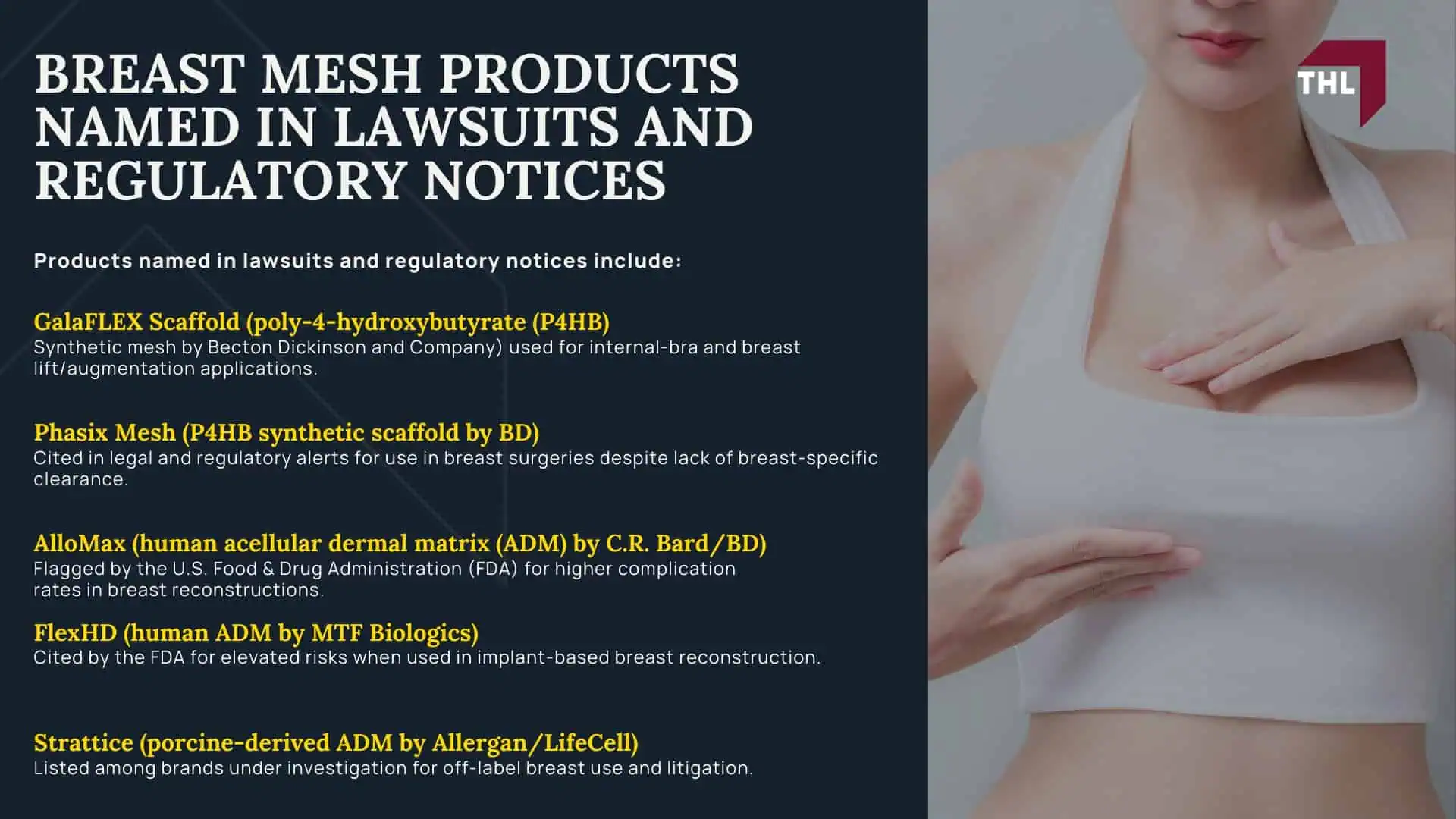 Breast Mesh Lawsuit - What Is Breast Mesh_ - torhoerman law; Breast Mesh Lawsuit - How Breast Mesh Works in Cosmetic and Reconstructive Surgery - torhoerman law; Breast Mesh Lawsuit - What Is Breast Mesh_ - torhoerman law; Breast Mesh Lawsuit - How Breast Mesh Works in Cosmetic and Reconstructive Surgery - torhoerman law; FDA Status and Safety Concerns Surrounding Breast Mesh Products; Breast Mesh Lawsuit - Breast Mesh Products Named in Lawsuits and Regulatory Notices