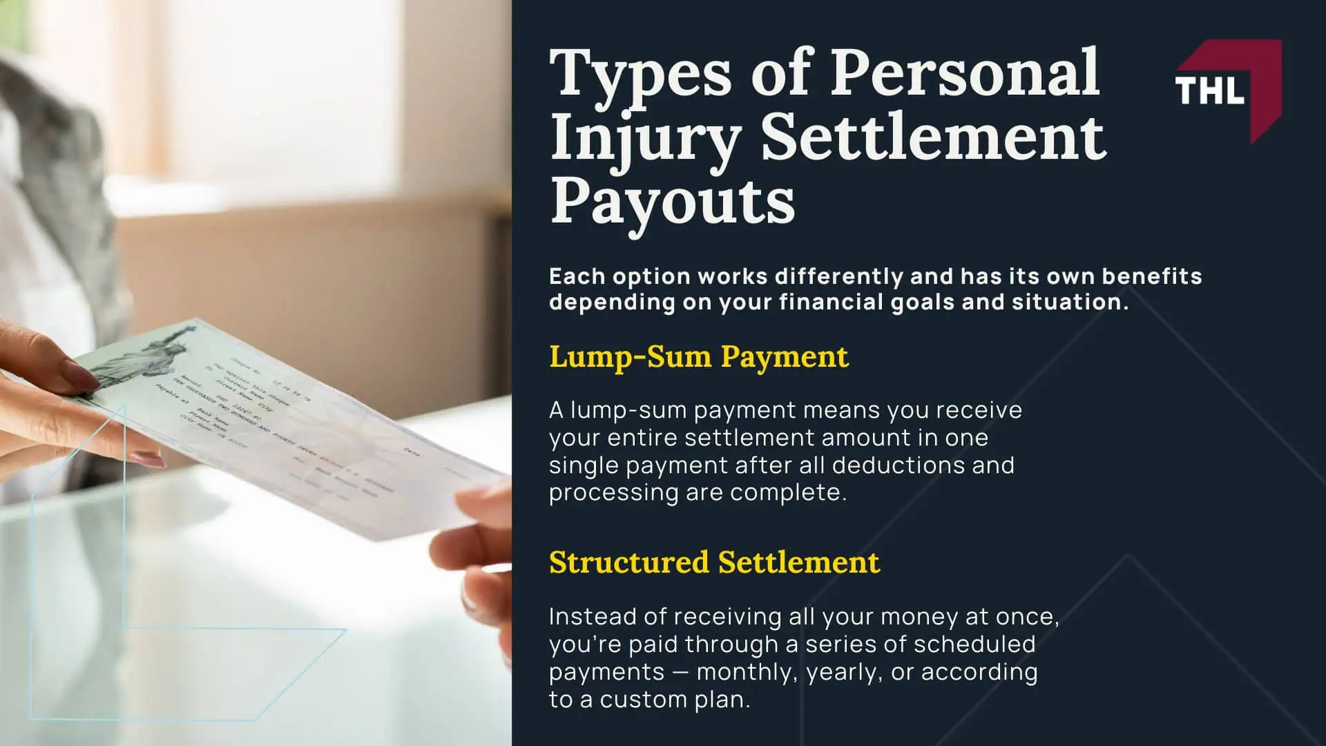 How Are Personal Injury Settlements Paid Out - What Is a Personal Injury Settlement - torhoerman law; How Are Personal Injury Settlements Paid Out - How a Settlement Is Reached - torhoerman law; How Are Personal Injury Settlements Paid Out - When the Payment Happens - torhoerman law; How Are Personal Injury Settlements Paid Out - Types of Personal Injury Settlement Payouts - torhoerman law