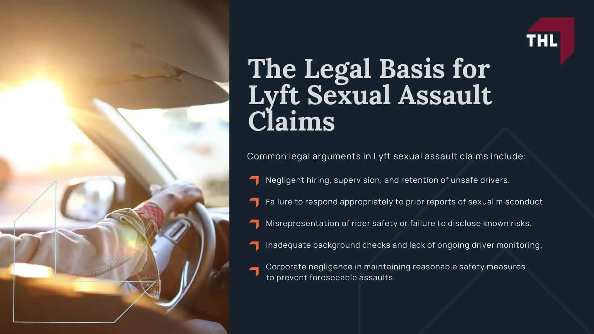 Lyft Sexual Assault Lawsuit - Lyft Sexual Assault Lawsuit Overview - torhoerman law; Lyft Sexual Assault Lawsuit - Can You Sue Lyft for Sexual AssaultLyft Sexual Assault Lawsuit -; Lyft Sexual Assault Lawsuit - Who May Qualify to File a Lyft Sexual Assault LawsuitLyft Sexual Assault Lawsuit -; Lyft Sexual Assault Lawsuit - The Legal Basis for Lyft Sexual Assault ClaimsLyft Sexual Assault Lawsuit -