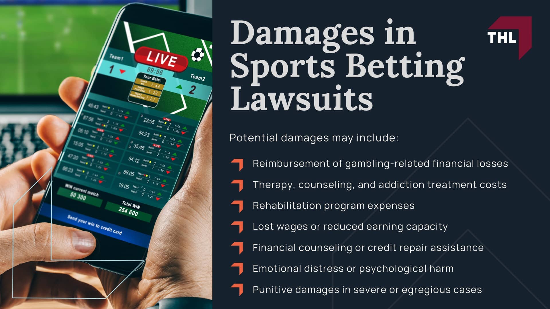 ESPN Bet Lawsuit for Online Gambling Addiction - ESPN Bet Gambling Addiction Lawsuit Overview - torhoerman law; ESPN Bet Lawsuit for Online Gambling Addiction - What Is Being Alleged Against Major Gambling Companies - torhoerman law; ESPN Bet Lawsuit for Online Gambling Addiction - Cases and Regulatory Actions Involving Online Sportsbooks - torhoerman law; ESPN Bet Lawsuit for Online Gambling Addiction - Who Qualifies for the ESPN Bet Lawsuit - torhoerman law; ESPN Bet Lawsuit for Online Gambling Addiction - Gathering Evidence for a Gambling Addiction Lawsuit - torhoerman law; ESPN Bet Lawsuit for Online Gambling Addiction - Damages in Sports Betting Lawsuits - torhoerman law