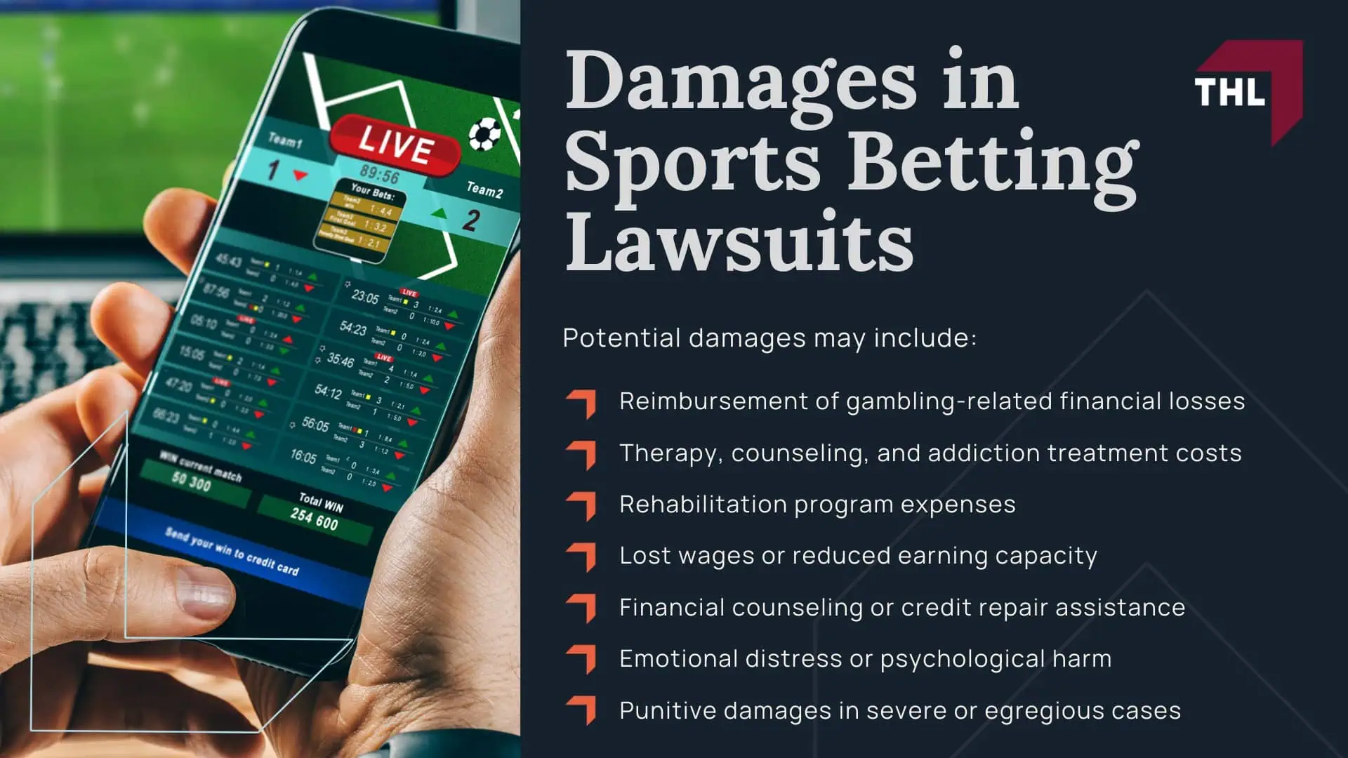 ESPN Bet Lawsuit for Online Gambling Addiction - ESPN Bet Gambling Addiction Lawsuit Overview - torhoerman law; ESPN Bet Lawsuit for Online Gambling Addiction - What Is Being Alleged Against Major Gambling Companies - torhoerman law; ESPN Bet Lawsuit for Online Gambling Addiction - Cases and Regulatory Actions Involving Online Sportsbooks - torhoerman law; ESPN Bet Lawsuit for Online Gambling Addiction - Who Qualifies for the ESPN Bet Lawsuit - torhoerman law; ESPN Bet Lawsuit for Online Gambling Addiction - Gathering Evidence for a Gambling Addiction Lawsuit - torhoerman law; ESPN Bet Lawsuit for Online Gambling Addiction - Damages in Sports Betting Lawsuits - torhoerman law