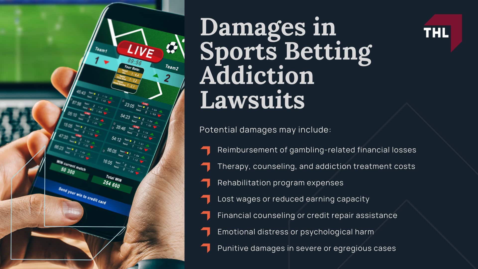 Fanatics Sportsbook Addiction Lawsuit Overview; What Is Being Alleged Against Online Gambling Platforms?; Who Qualifies for the Fanatics Sportsbook Lawsuit?; Gathering Evidence for a Gambling Addiction Lawsuit; Fanatics Sportsbook Lawsuit for Online Gambling Addiction - Damages in Sports Betting Addiction Lawsuits - torhoerman law