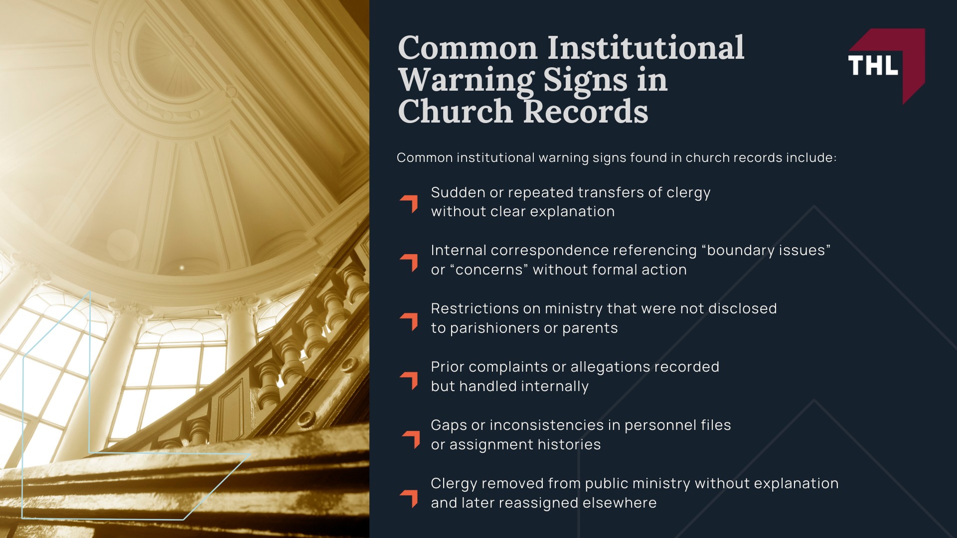 Suing for Sexual Abuse in the Catholic Church - What It Means to Sue the Catholic Church for Sexual Abuse - torhoerman law; Suing for Sexual Abuse in the Catholic Church - Civil Sexual Abuse Lawsuits vs. Criminal Charges - torhoerman law; Suing for Sexual Abuse in the Catholic Church - Who Can Be Sued in a Catholic Church Sexual Abuse Lawsuit - torhoerman law; Suing for Sexual Abuse in the Catholic Church - Survivors Can Recover Compensation Through Civil Litigation - torhoerman law; Suing for Sexual Abuse in the Catholic Church - Signs Your Experience May Support a Civil Claim - torhoerman law; Suing for Sexual Abuse in the Catholic Church - Common Settings Where Clergy Sexual Abuse is Alleged to Have Occurred - torhoerman law; Suing for Sexual Abuse in the Catholic Church - Common Institutional Warning Signs in Church Records - torhoerman law