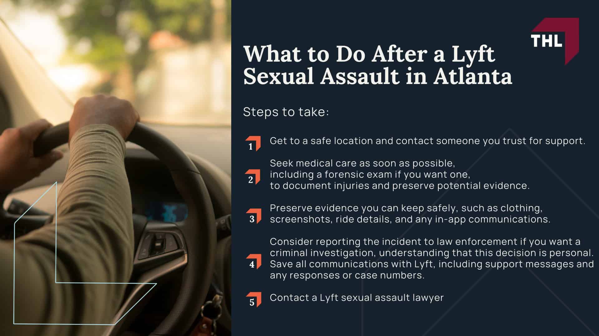 Atlanta Lyft Sexual Assault Lawyer - Lyft Sexual Assault Lawsuits Overview - torhoerman law; Atlanta Lyft Sexual Assault Lawyer - The Uber Comparison Uber Technologies Passenger Sexual Assault Litigation - torhoerman law; Atlanta Lyft Sexual Assault Lawyer - Lyft Safety Measures Overview & Background - torhoerman law; Atlanta Lyft Sexual Assault Lawyer - Can You Sue Lyft After a Sexual Assault in Atlanta - torhoerman law; Atlanta Lyft Sexual Assault Lawyer - Criminal Convictions vs. Civil Lawsuit Claims for Sexual Assault - torhoerman law; Atlanta Lyft Sexual Assault Lawyer - When Lyft May Be Legally Responsible - torhoerman law; Atlanta Lyft Sexual Assault Lawyer - Georgia Laws on Sexual Assault Civil Lawsuits - torhoerman law; Atlanta Lyft Sexual Assault Lawyer - What to Do After a Lyft Sexual Assault in Atlanta - torhoerman law