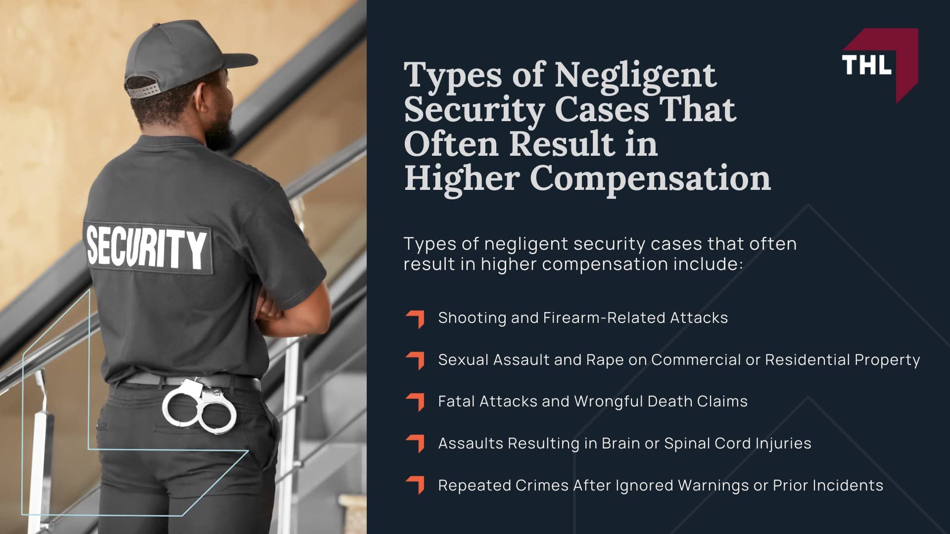 Average Negligent Security Settlements - Negligent Security Lawsuit Settlement Amount Estimates - torhoerman law; Average Negligent Security Settlements - Why There Is No Single “Average” Negligent Security Settlement - torhoerman law; Average Negligent Security Settlements - What Factors Influence the Value of a Negligent Security Case - torhoerman law; Average Negligent Security Settlements - Types of Negligent Security Cases That Often Result in Higher Compensation - torhoerman law
