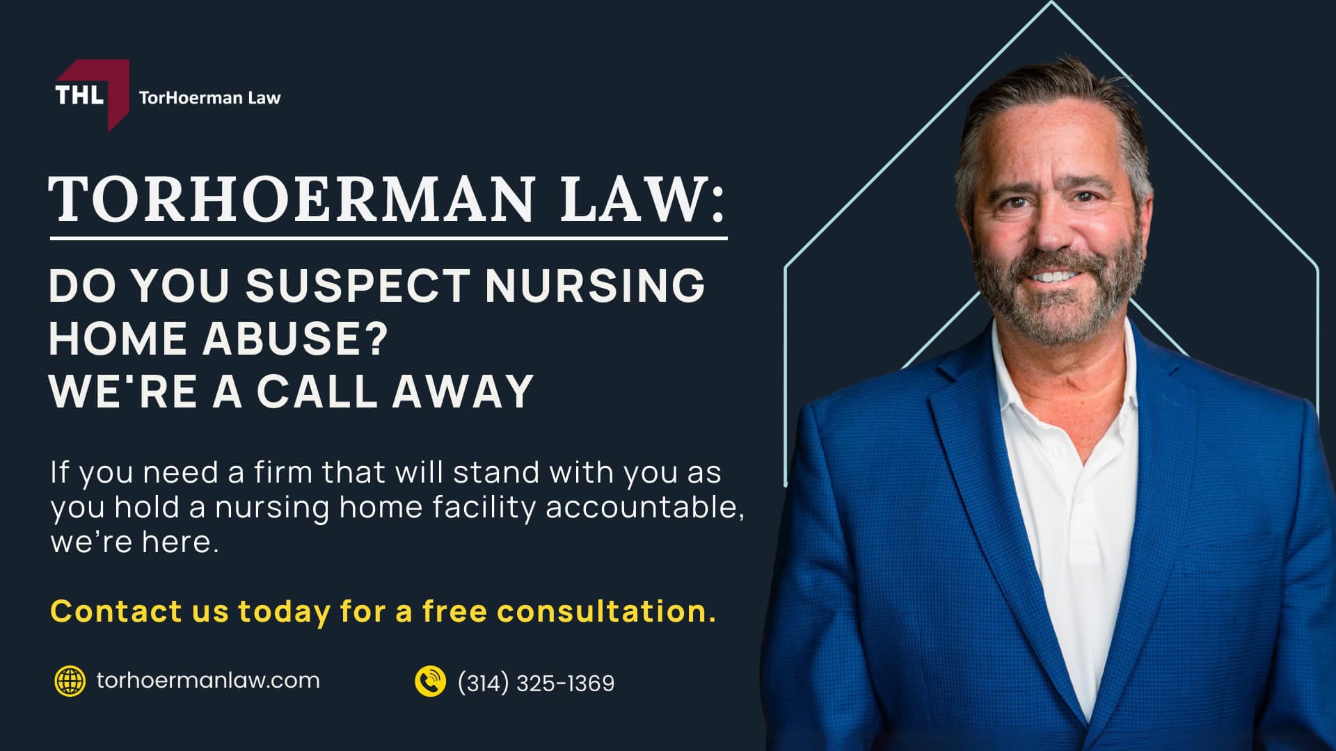 Elder Abuse in Nursing Homes Warning Signs and Legal Action - Warning Signs of Abuse and Neglect in a Nursing Home; Elder Abuse in Nursing Homes Warning Signs and Legal Action - When Abuse or Neglect Becomes Grounds for Legal Action; Elder Abuse in Nursing Homes Warning Signs and Legal Action - What Makes a Claim Legally Viable; Elder Abuse in Nursing Homes Warning Signs and Legal Action - When To Consider Legal Action - torhoerman law; Reporting Suspected Nursing Home Abuse or Neglect; What Information To Include When Reporting; The Legal Process for a Nursing Home Abuse or Neglect Case; Statute of Limitations in Illinois and Missouri; How a Nursing Home Abuse Attorney Can Help You; TorHoerman Law: Do You Suspect Nursing Home Abuse? We're a Call Away