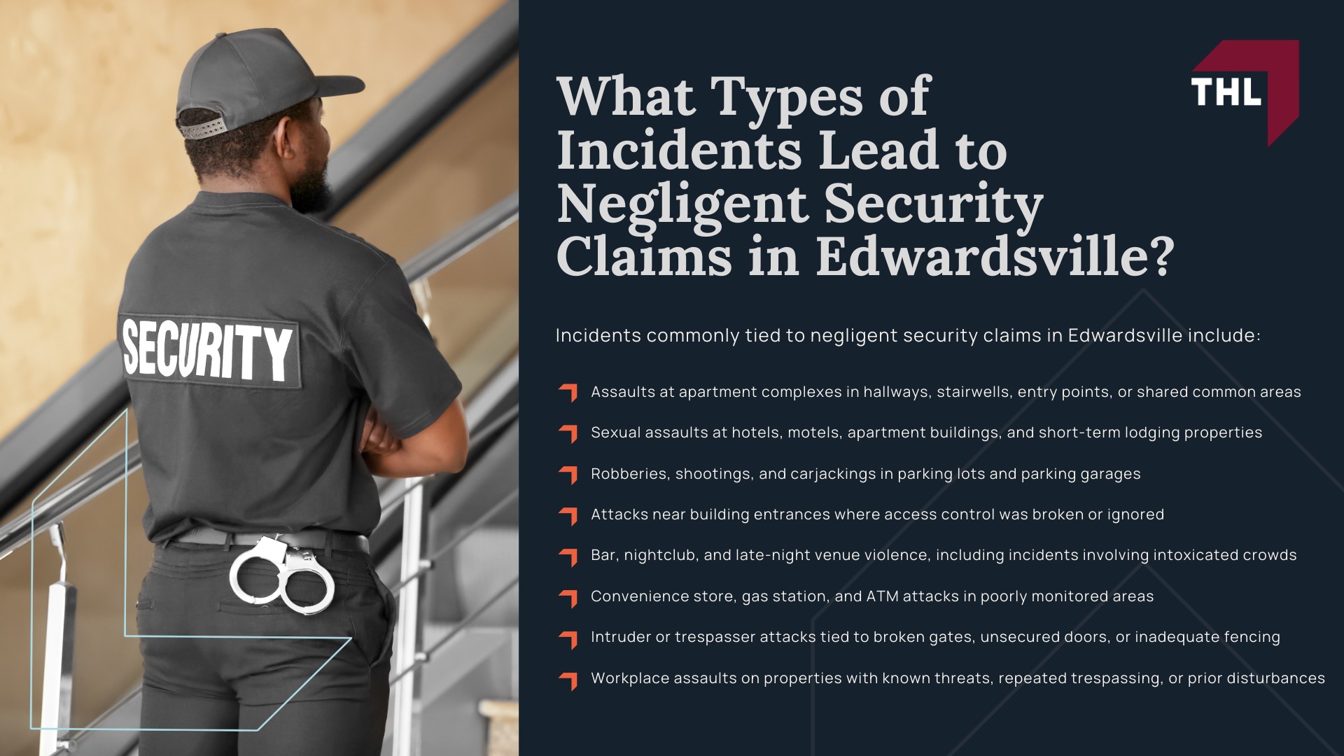 Edwardsville Negligent Security Lawyer - What Is Negligent Security in Illinois - torhoerman law; Negligent Security vs. Premises Liability for Unsafe Conditions; Edwardsville Negligent Security Lawyer - What Types of Incidents Lead to Negligent Security Claims in Edwardsville - torhoerman law