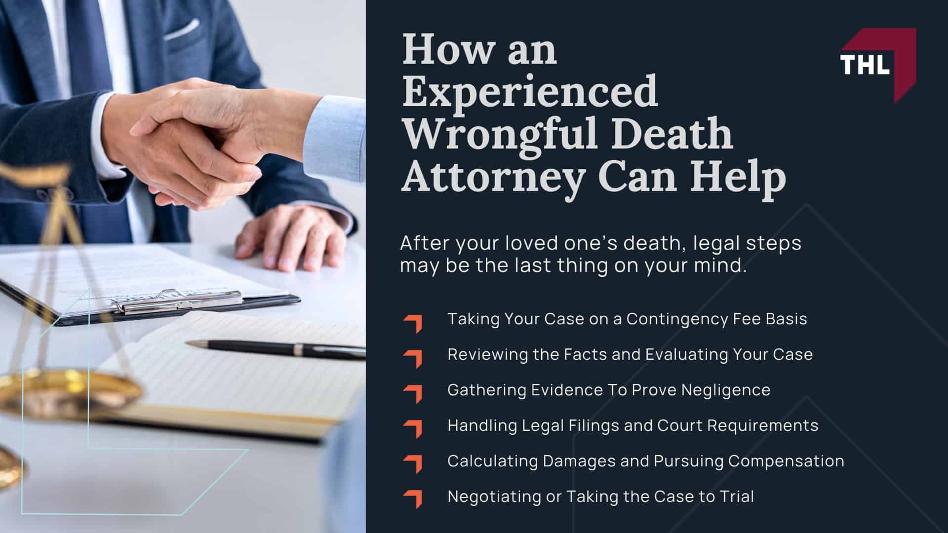 What Is a Wrongful Death; The Four Essential Elements of a Wrongful Death Claim; Who Can File a Wrongful Death Claim ; The Legal Process of a Wrongful Death lawsuit; Statute of Limitations for Wrongful Death Claims; How an Experienced Wrongful Death Attorney Can Help