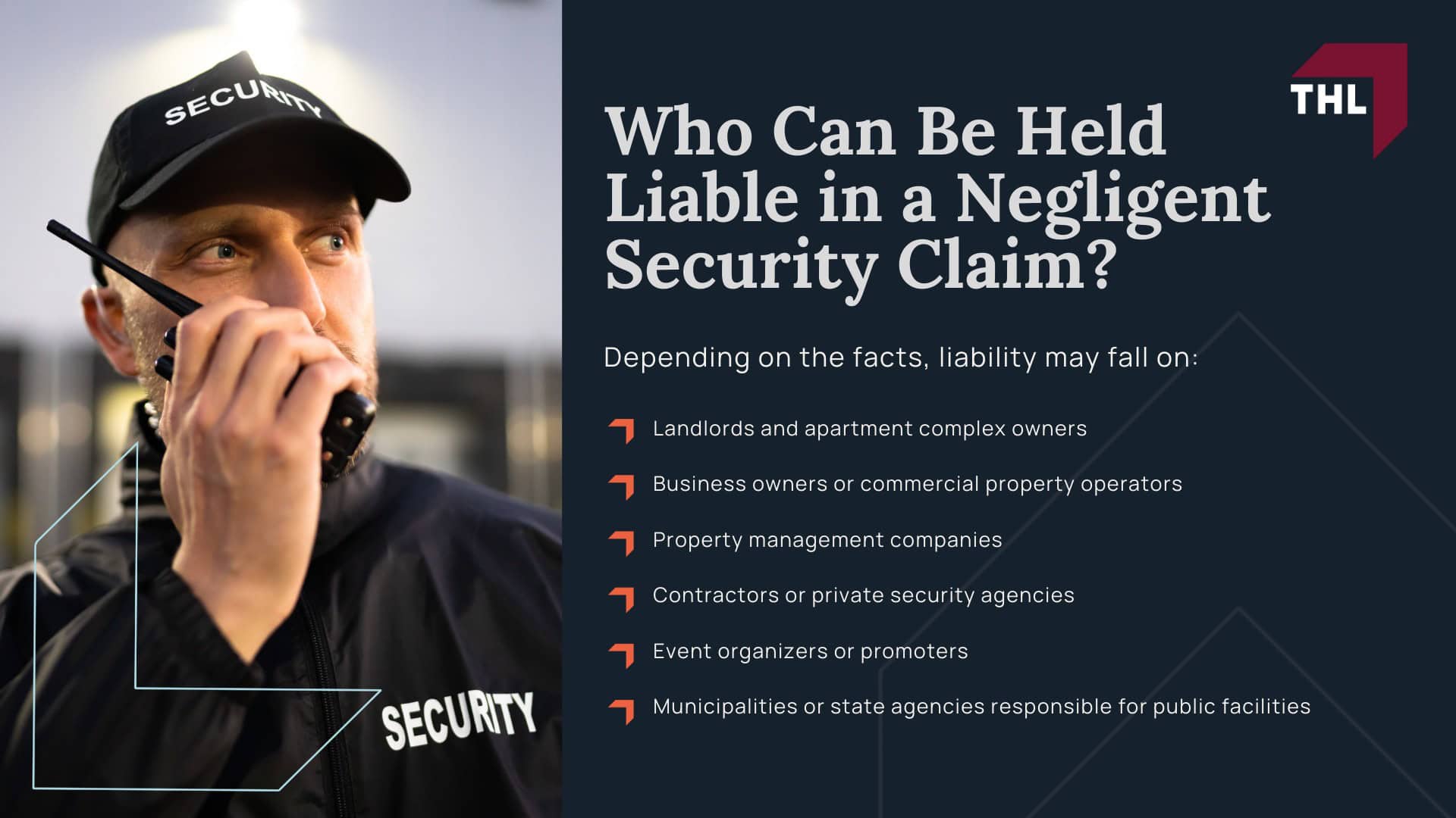 Negligent Security Lawsuit Guide - What is Negligent Security - torhoerman law; Negligent Security Lawsuit Guide - Who Can Be Held Liable in a Negligent Security Claim - torhoerman law