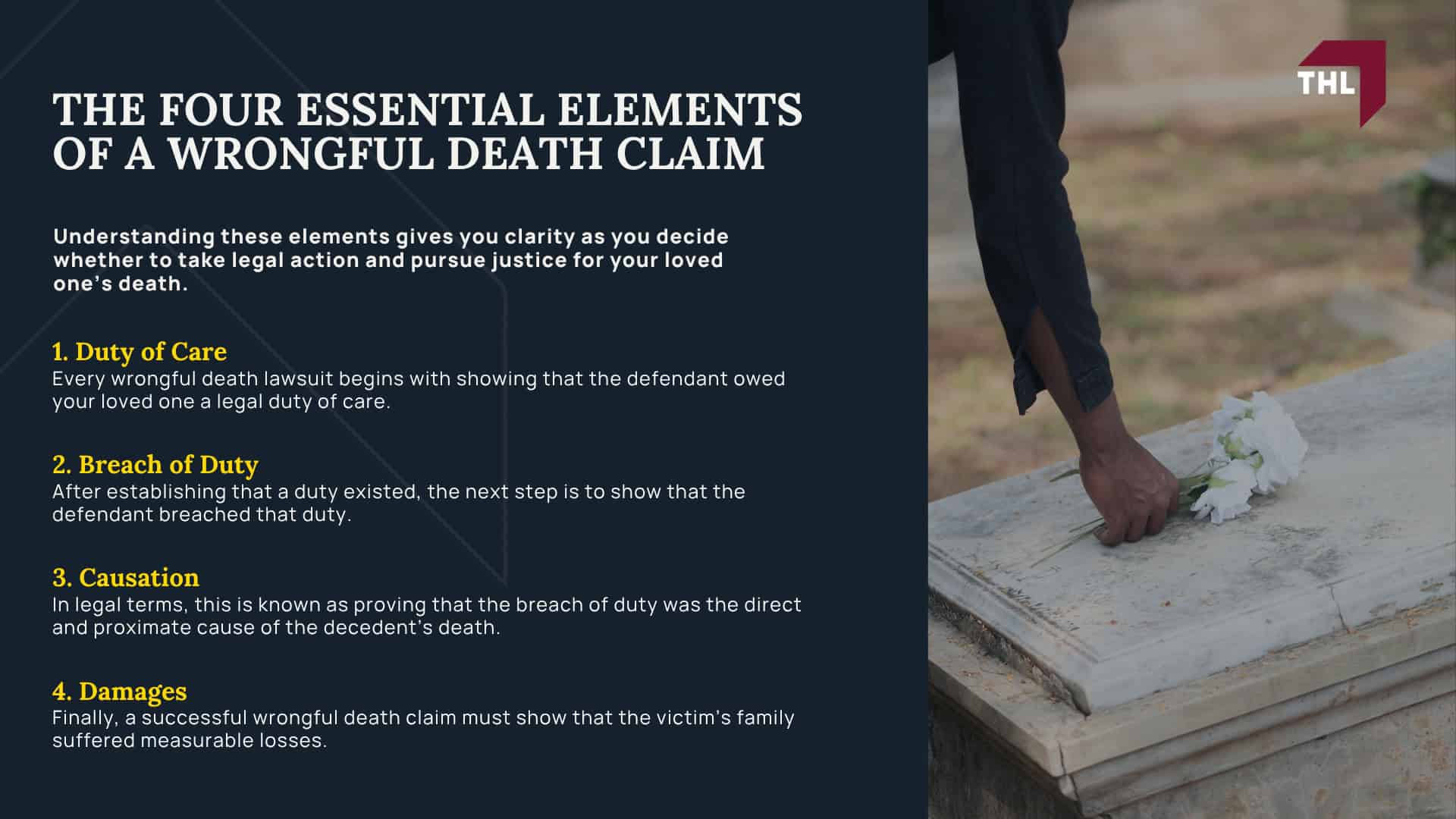 What Is a Wrongful Death; The Four Essential Elements of a Wrongful Death Claim