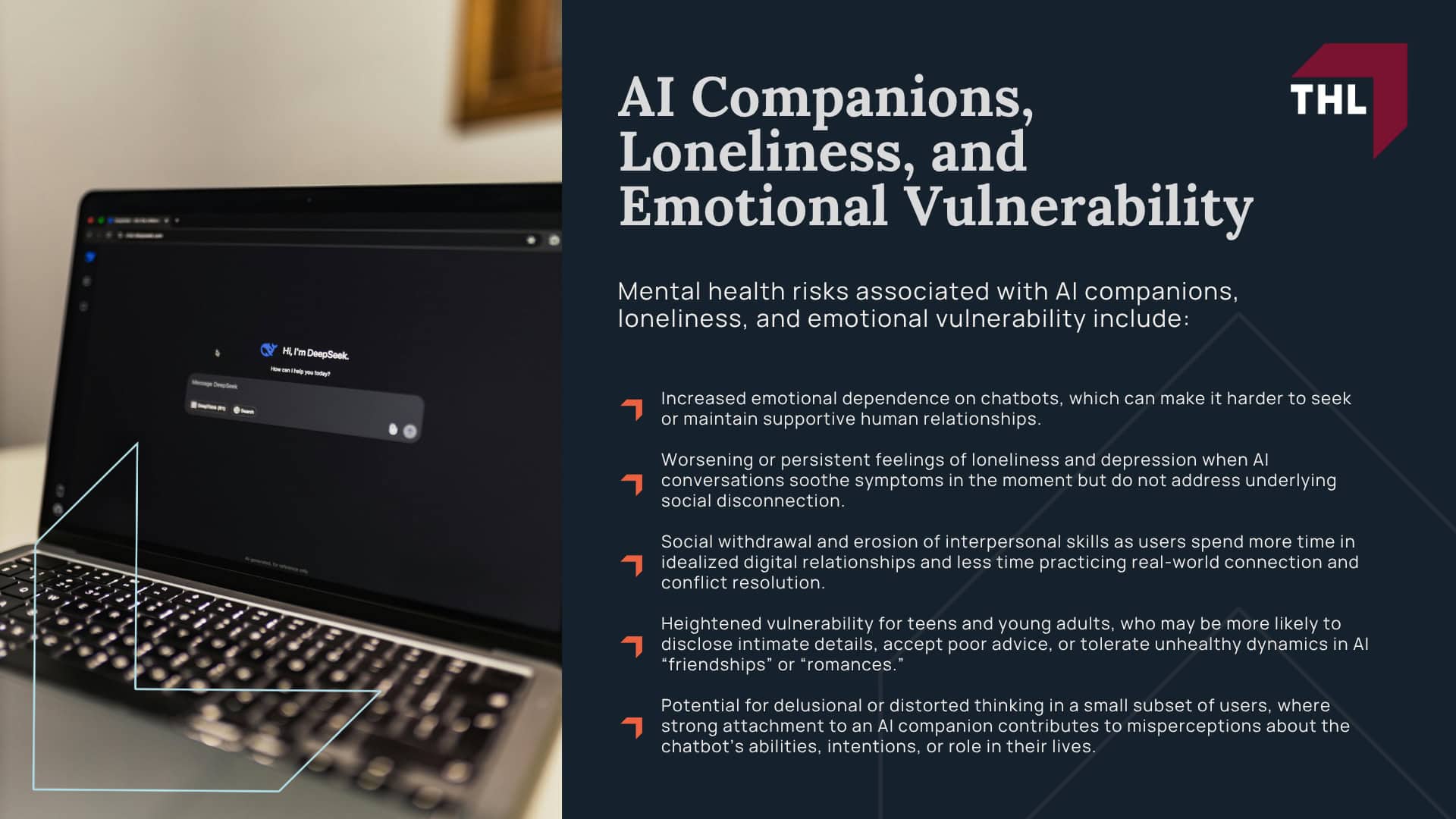 AI Suicide Lawsuits and Emerging Mental Health Risks; AI and Mental Health Risks; AI Companions, Loneliness, and Emotional Vulnerability