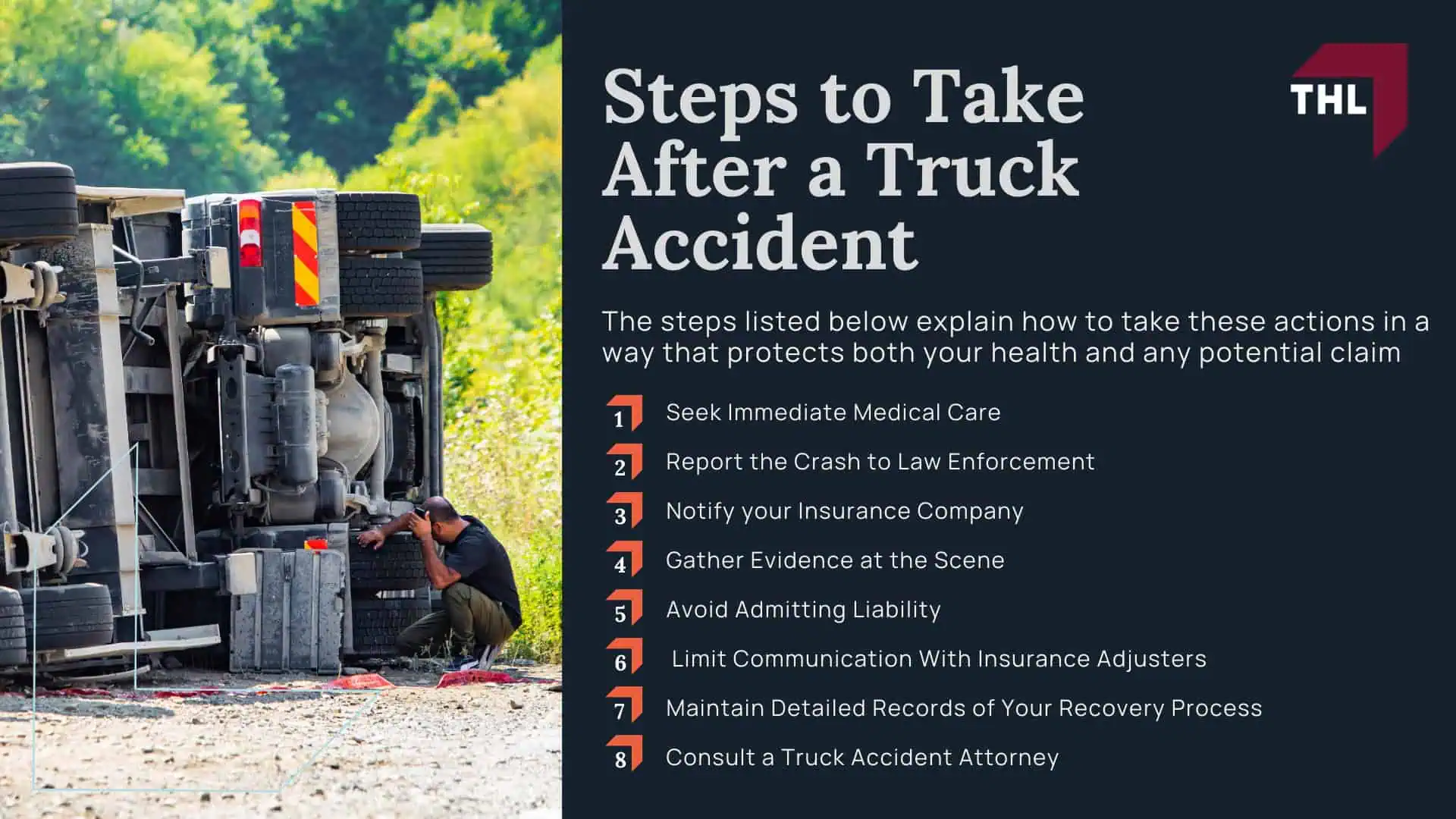 Common Truck Accident Injuries - Internal Injuries and Organ Damage - torhoerman law; Common Truck Accident Injuries - Back Injuries and Chronic Pain Conditions - torhoerman law; Common Truck Accident Injuries - Burns, Fire Injuries, and Chemical Exposure - torhoerman law; Common Truck Accident Injuries - Lacerations, Facial Injuries, and Disfigurement - torhoerman law; Common Truck Accident Injuries - Amputations and Limb Loss - torhoerman law;  Common Truck Accident Injuries - Soft Tissue Injuries (Sprains, Strains, Torn Ligaments) - torhoerman law; Common Truck Accident Injuries - Psychological Injuries After a Truck Accident - torhoerman law; Common Truck Accident Injuries - Wrongful Death and Fatal Truck Accident Injuries - torhoerman law; Medical Treatment and Documentation After a Truck Accident; Common Truck Accident Injuries - Lost Income and Reduced Ability to Work - torhoerman law; Common Truck Accident Injuries - Steps to Take After a Truck Accident - torhoerman law; Common Truck Accident Injuries - Steps to Take After a Truck Accident - torhoerman law