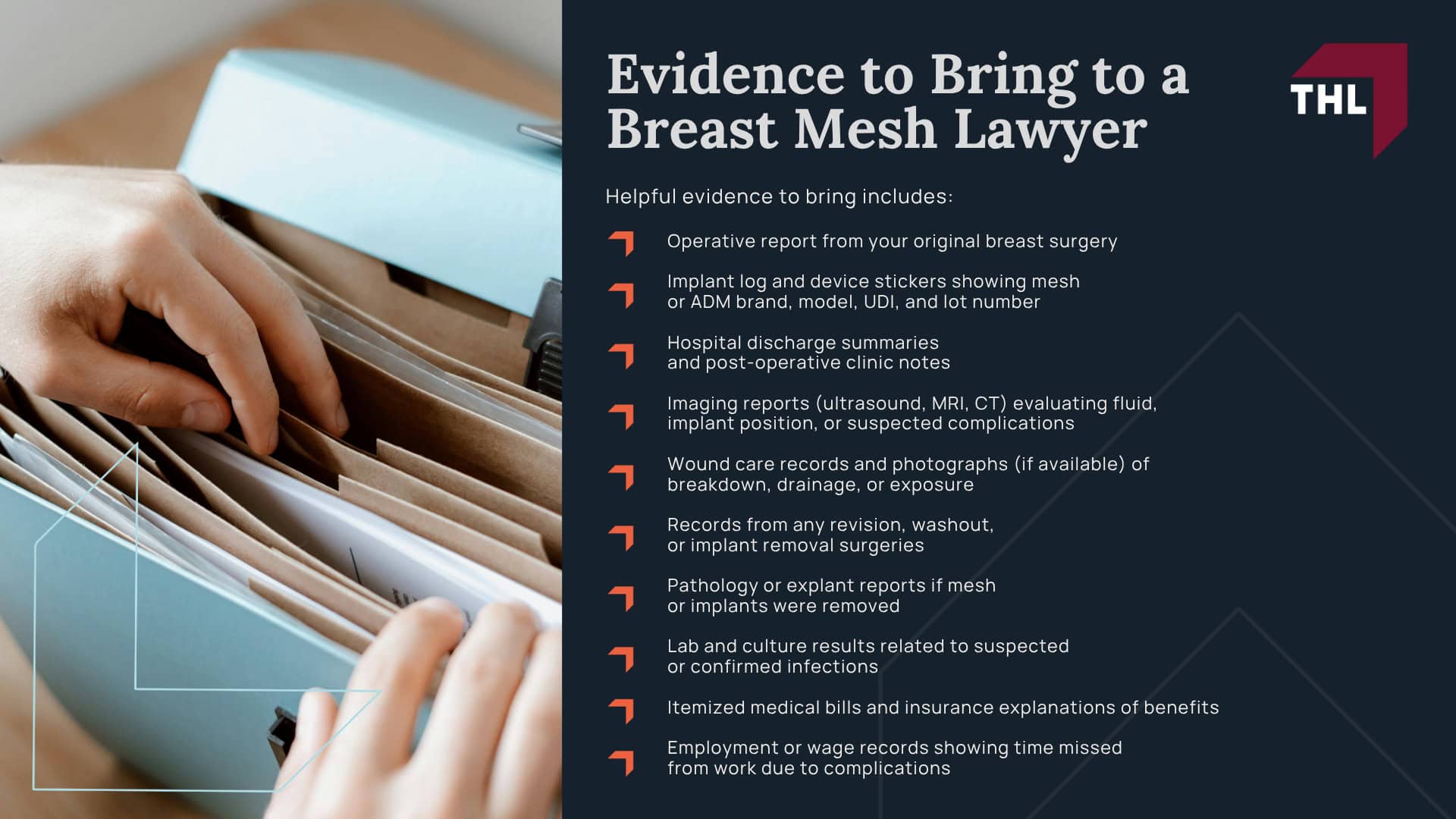 Overview of Breast Mesh and Internal Bra Surgery; Types of Mesh Used in Breast Procedures; Injuries and Complications Linked to Breast Mesh; Who May Qualify for a Breast Mesh Lawsuit; Manufacturers and Products Under Investigation; What a Breast Mesh Lawyer Does in Your Case; Evidence to Bring to a Breast Mesh Lawyer