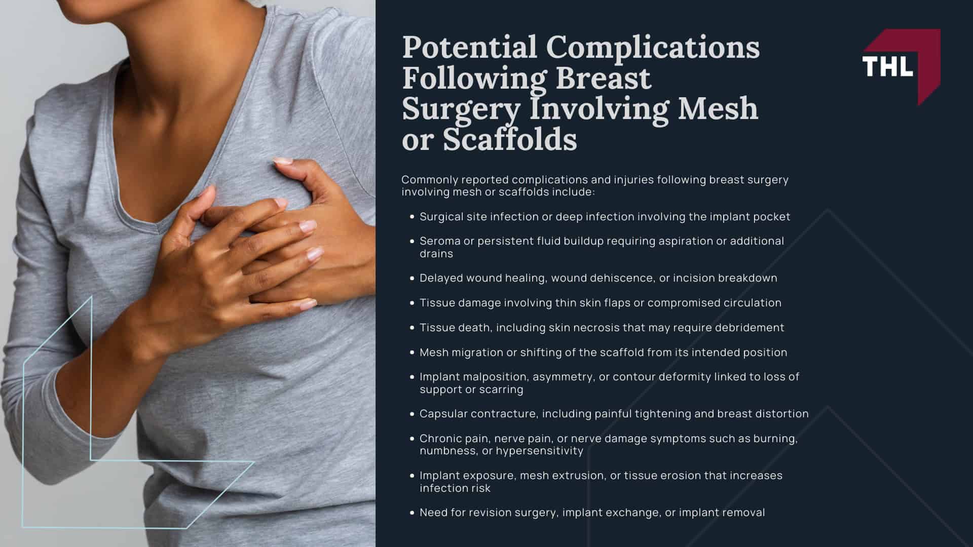 GalaFLEX Breast Mesh Lawsuit - What Is GalaFLEX - torhoerman law; GalaFLEX Breast Mesh Lawsuit - How GalaFLEX Is Used in Breast Surgery and Internal Support Techniques - torhoerman law; GalaFLEX Breast Mesh Lawsuit - FDA Communications and Labeling Language on Surgical Mesh in Breast Surgery - torhoerman law; GalaFLEX Breast Mesh Lawsuit - Potential Complications Following Breast Surgery Involving Mesh or Scaffolds - torhoerman law