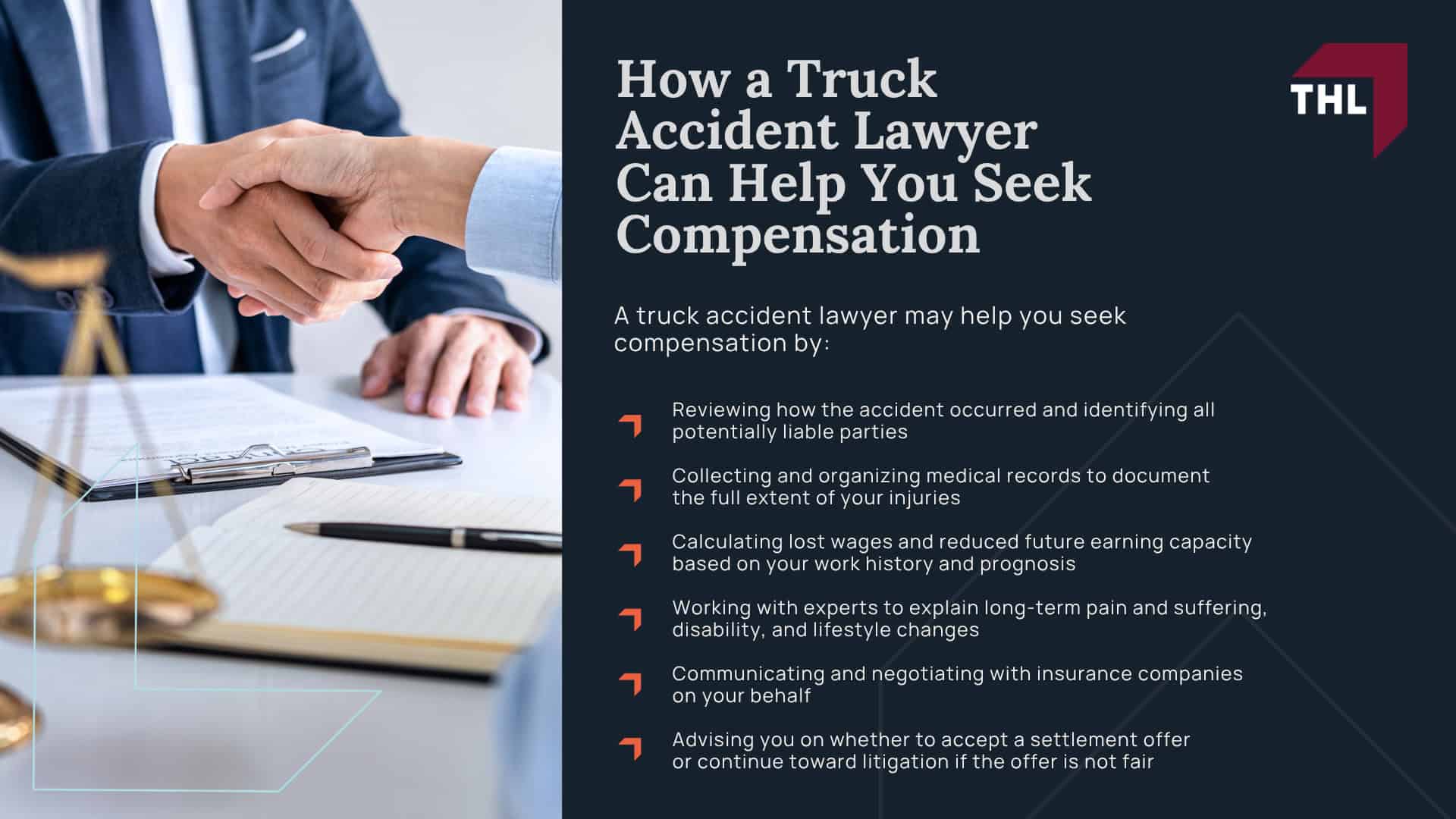 Average Truck Accident Settlements; How are Truck Accident Settlements Calculated; How a Truck Accident Lawyer Can Help You Seek Compensation