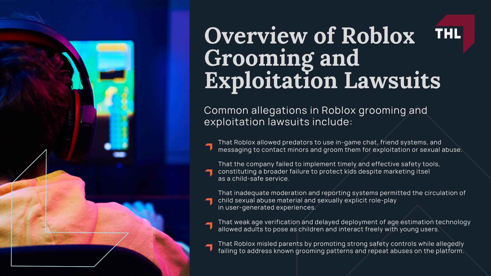 Why Child Predators are a Major Concern on Roblox; How Grooming Typically Begins and Escalates (In-Game, Private Messages, Off-Platform); Overview of Roblox Grooming and Exploitation Lawsuits