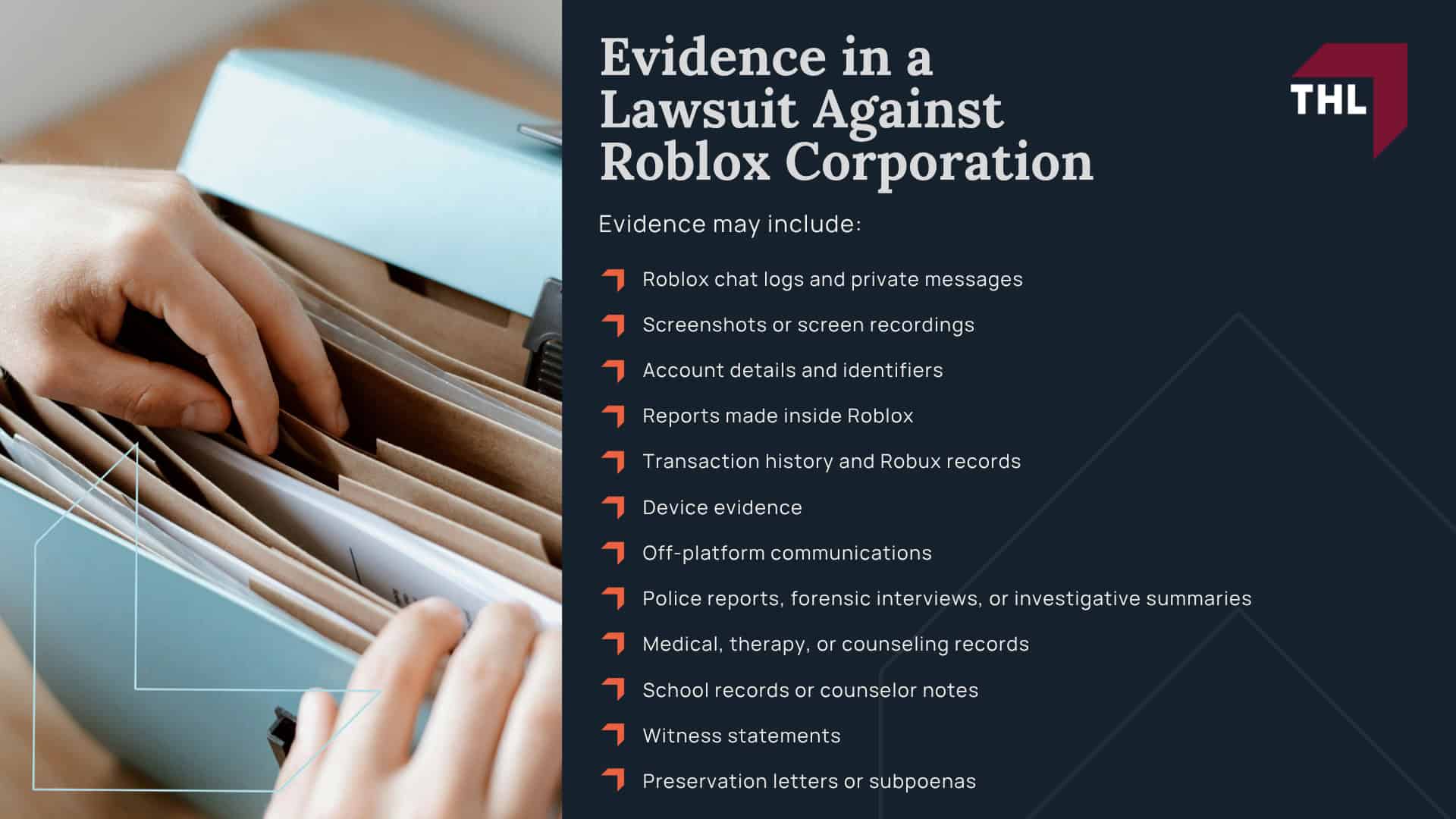 Roblox Grooming Lawsuit - What Is the Roblox Grooming Lawsuit_ - torhoerman law; Roblox Grooming Lawsuit - How Grooming Allegedly Occurs on the Roblox Platform - torhoerman law; Warning Signs of Roblox Grooming; Roblox Grooming Lawsuit - Child Safety Concerns Raised in Roblox Lawsuits - torhoerman law; Roblox Grooming Lawsuit - Types of Sexual Exploitation Alleged in Roblox Grooming Cases - torhoerman law; Roblox Predator Lawsuit - Do You Qualify for the Roblox Predator Lawsuit_ - torhoerman law; Roblox Grooming Lawsuit - Who May Have a Claim - torhoerman law; Roblox Grooming Lawsuit - Evidence in a Lawsuit Against Roblox Corporation - torhoerman law