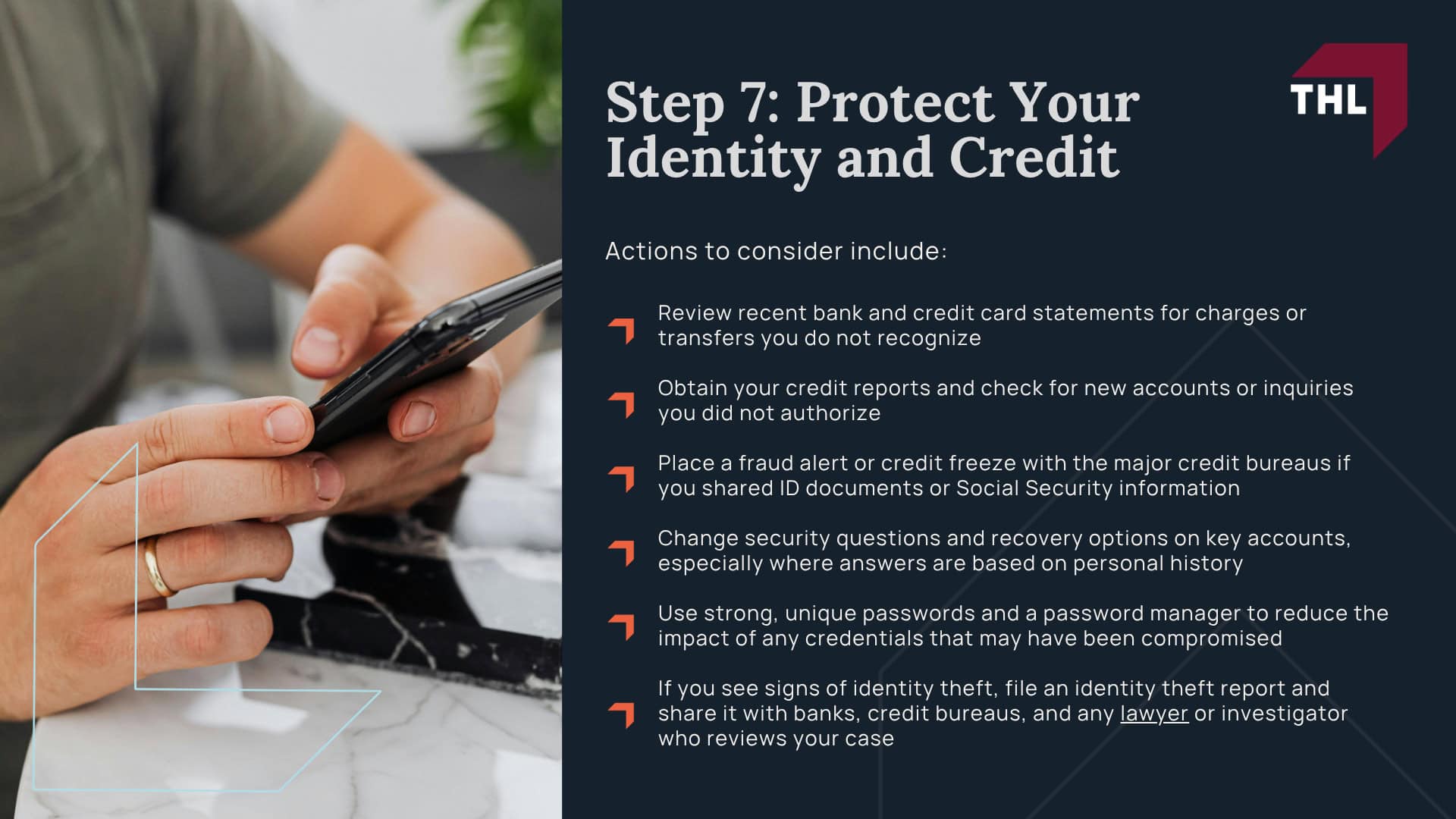 Step 1_ Stop All Contact and Payments Immediately; Step 2_ Secure Your Accounts and Devices; Step 3_ Preserve Evidence Before It Disappears; Step 4_ Contact Your Bank and Payment Providers; Step 5_ Notify Any Crypto Exchanges or Platforms You Used; Step 6_ Report the Scam to Law Enforcement and Regulators; Step 7_ Protect Your Identity and Credit