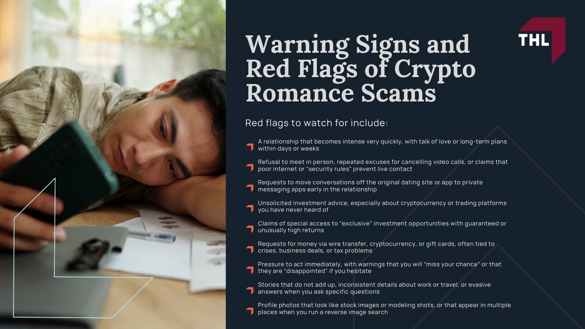 What Are Crypto Romance Scams; Why These Scams Are So Widespread and Costly; How Romance Scammers Make First Contact; From Online Connection to Emotional Dependence; Fake Platforms, Fake Profits, and Blocked Withdrawals; Who Is Behind Crypto Romance and Pig Butchering Scams; What Are Crypto Romance Scams; Why These Scams Are So Widespread and Costly; How Romance Scammers Make First Contact; From Online Connection to Emotional Dependence; Fake Platforms, Fake Profits, and Blocked Withdrawals; Who Is Behind Crypto Romance and Pig Butchering Scams; Warning Signs and Red Flags of Crypto Romance Scams