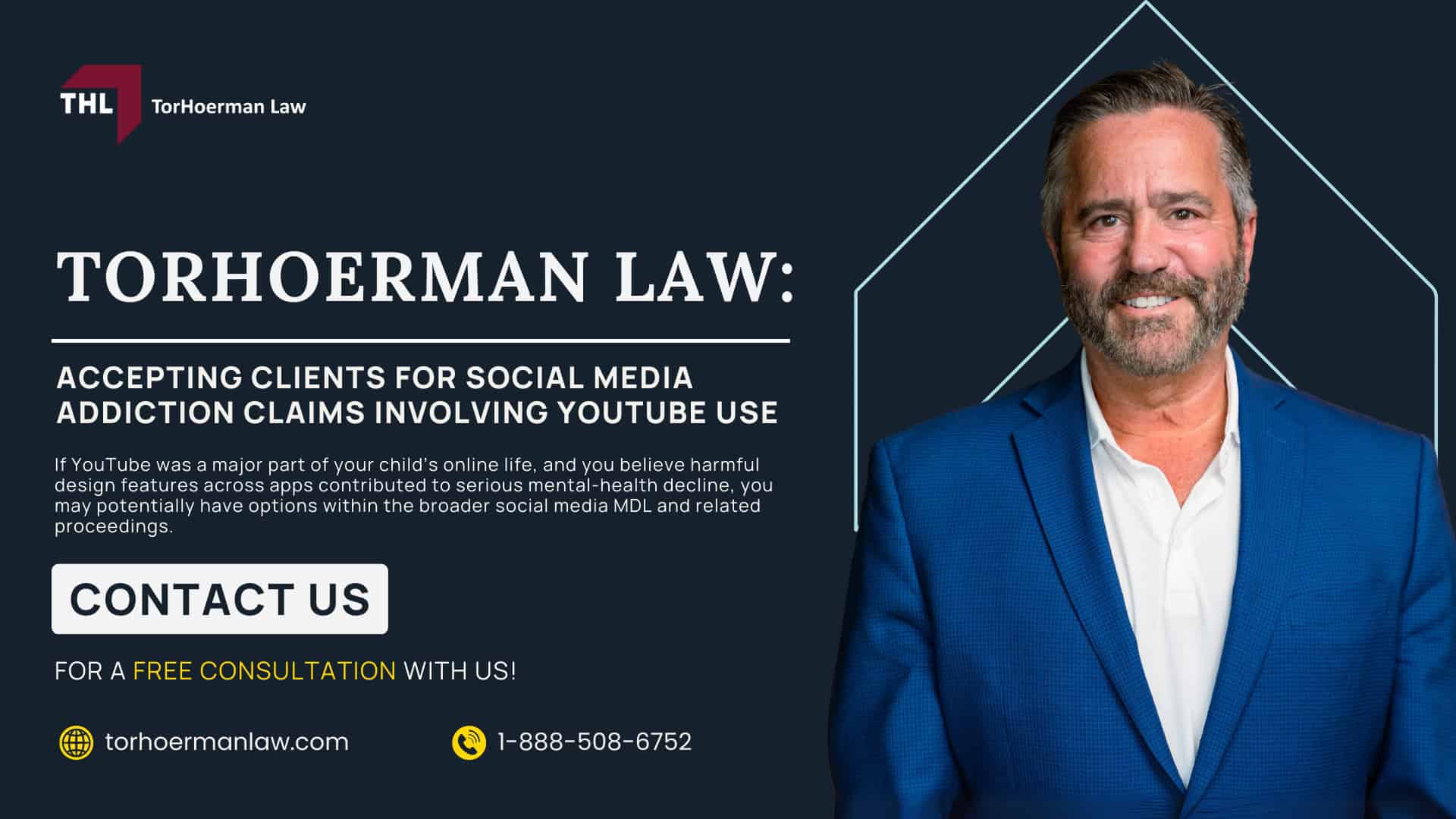YouTube Addiction Lawsuit - YouTube Addiction Lawsuit Overview - Torhoerman law; YouTube Addiction Lawsuit - Why Alphabet Inc. is Named as a Defendant in the Social Media Addiction MDL - Torhoerman law; YouTube Addiction Lawsuit - Alleged Harms Linked to YouTube Addiction - Torhoerman law; YouTube Addiction Lawsuit - Mental and Behavioral Harms Alleged in Young Users - Torhoerman law; YouTube Addiction Lawsuit - Do You Qualify for the YouTube Addiction Lawsuit - Torhoerman law; YouTube Addiction Lawsuit - Evidence in Social Media Addiction Cases - Torhoerman law; YouTube Addiction Lawsuit - Damages Sought in Social Media Addiction Lawsuits - Torhoerman law; YouTube Addiction Lawsuit - TorHoerman Law Is Accepting Clients for Social Media Addiction Claims Involving YouTube Use - Torhoerman law