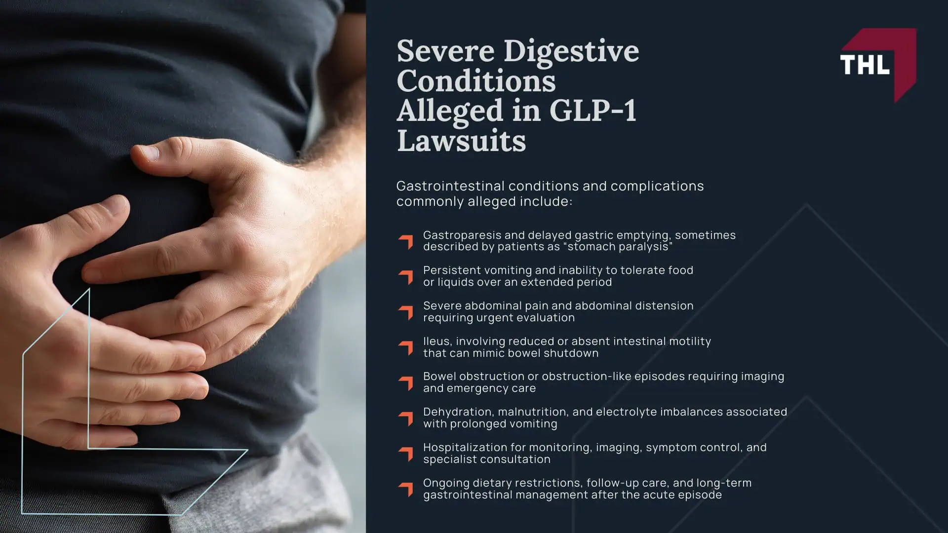 Zepbound Lawsuit - Zepbound Lawsuit Overview - torhoerman law; Zepbound Lawsuit - Other Drugs and Manufacturers Named in the GLP-1 Lawsuits - torhoerman law; Zepbound Lawsuit - Alleged Injuries and Medical Conditions Linked to GLP-1 Drugs - torhoerman law; Zepbound Lawsuit - Severe Digestive Conditions Alleged in GLP-1 Lawsuits - torhoerman law