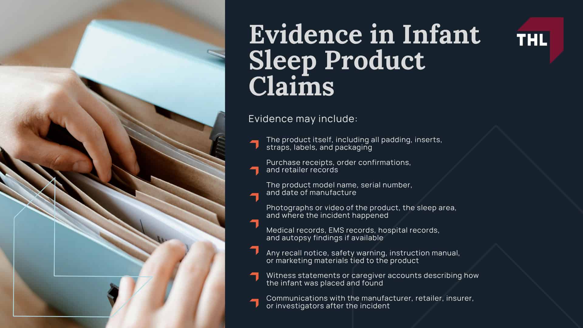 Types of Infant Sleep Products Involved in Recalls and Lawsuits; Types of Infant Sleep Products Involved in Recalls and Lawsuits; How Infant Sleep Product Injuries and Deaths Occur; Do You Qualify for an Infant Sleep Product Lawsuit?; Evidence in Infant Sleep Product Claims