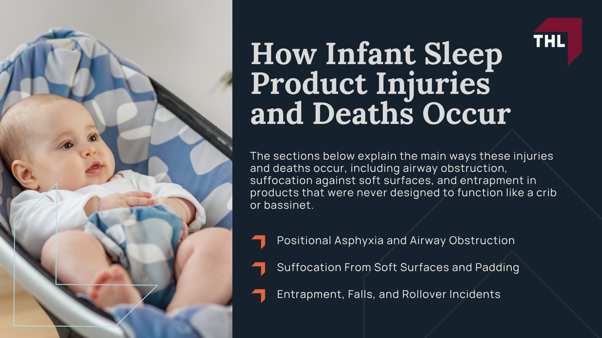 Types of Infant Sleep Products Involved in Recalls and Lawsuits; Types of Infant Sleep Products Involved in Recalls and Lawsuits; How Infant Sleep Product Injuries and Deaths Occur