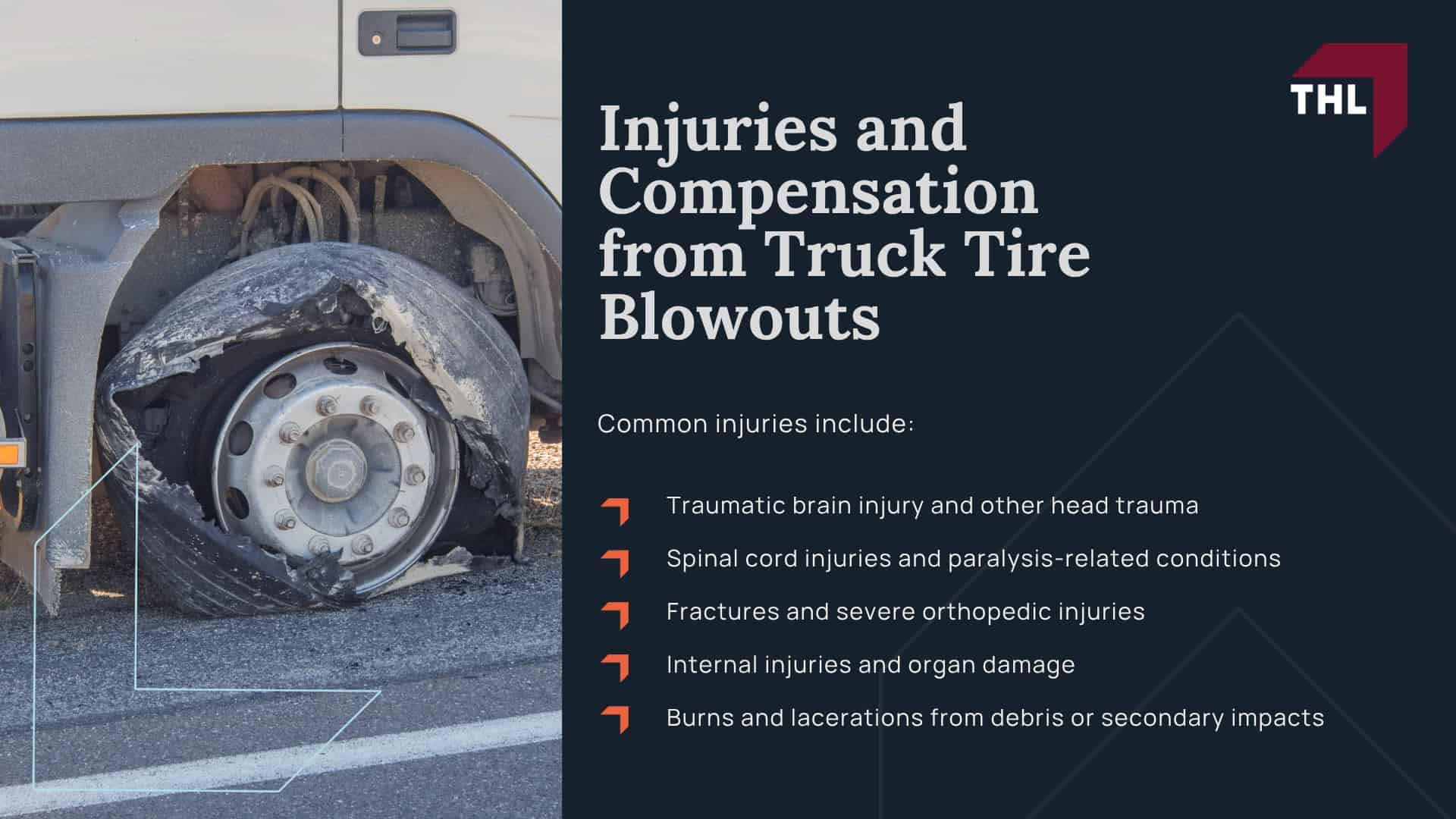 Truck Tire Blowout Accidents; Liability in Truck Tire Blowout Accidents; Tire Blowout Safety Procedures; Truck Tire Blowout Legal Process; Causes and Prevention of Truck Tire Blowouts; Injuries and Compensation from Truck Tire Blowouts 
