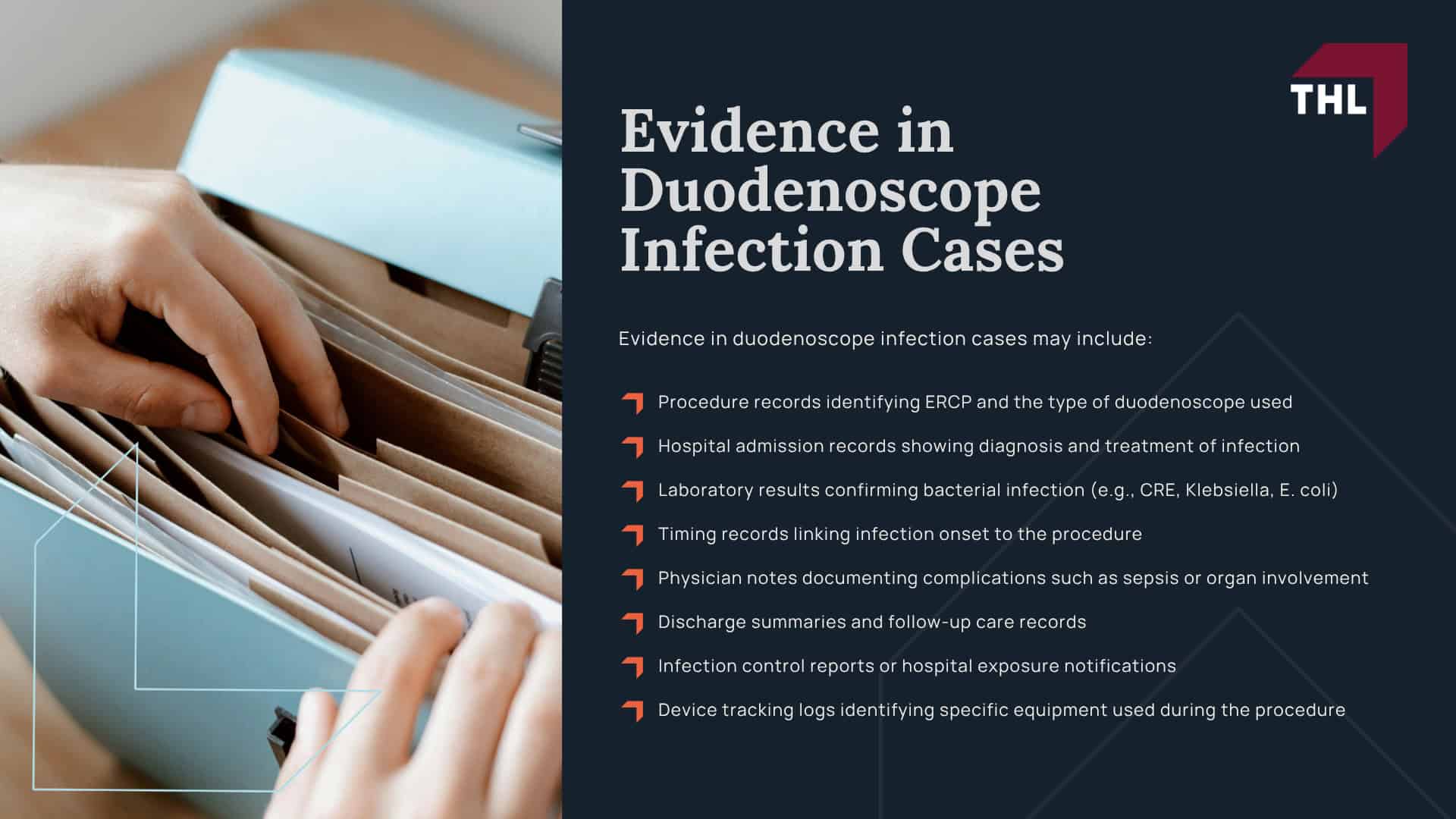 What Is a Duodenoscope and How Is It Used in ERCP Procedures; Why Duodenoscopes Have Been Linked to Infection Risk; Types of Infections Linked to Duodenoscope Exposure; Drug-Resistant Infections (CRE and Related Bacteria); Severe Complications Following Infection; Symptoms and Onset After ERCP Procedures; Olympus Duodenoscope Models Involved in Safety Warnings and Recalls; Olympus Scopes Lawsuit Overview; Do You Qualify for an Olympus Duodenoscope Infection Lawsuit; Evidence in Duodenoscope Infection Cases