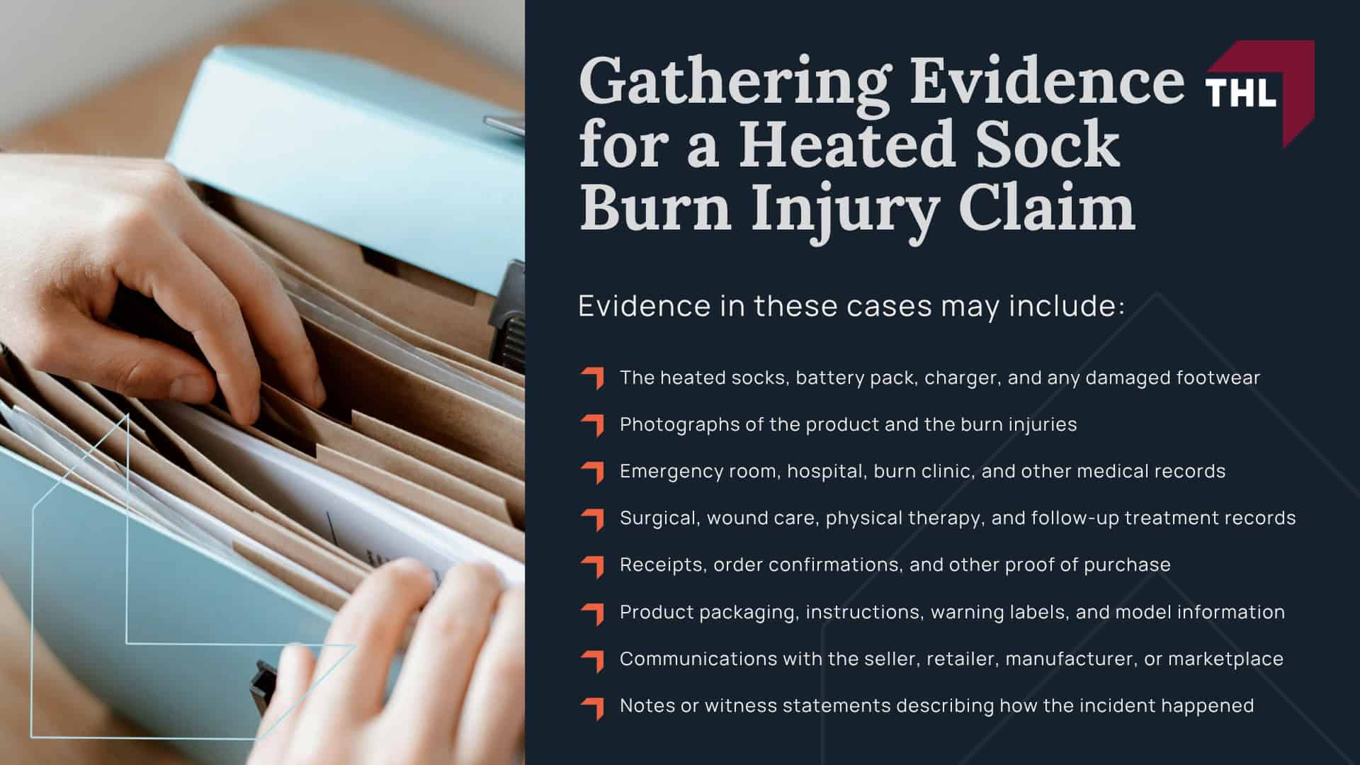 Why Heated Socks Can Become Especially Dangerous Inside Shoes and Boots; Why Heated Socks Can Become Especially Dangerous Inside Shoes and Boots; Potentially Defective Heated Socks Named in Safety Warnings and Recalls; Burn Injuries Reported With Heated Socks; Do You Qualify for a Heated Socks Lawsuit; Gathering Evidence for a Heated Sock Burn Injury Claim