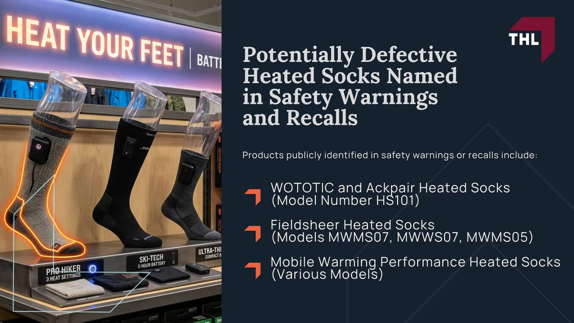Why Heated Socks Can Become Especially Dangerous Inside Shoes and Boots; Why Heated Socks Can Become Especially Dangerous Inside Shoes and Boots; Potentially Defective Heated Socks Named in Safety Warnings and Recalls