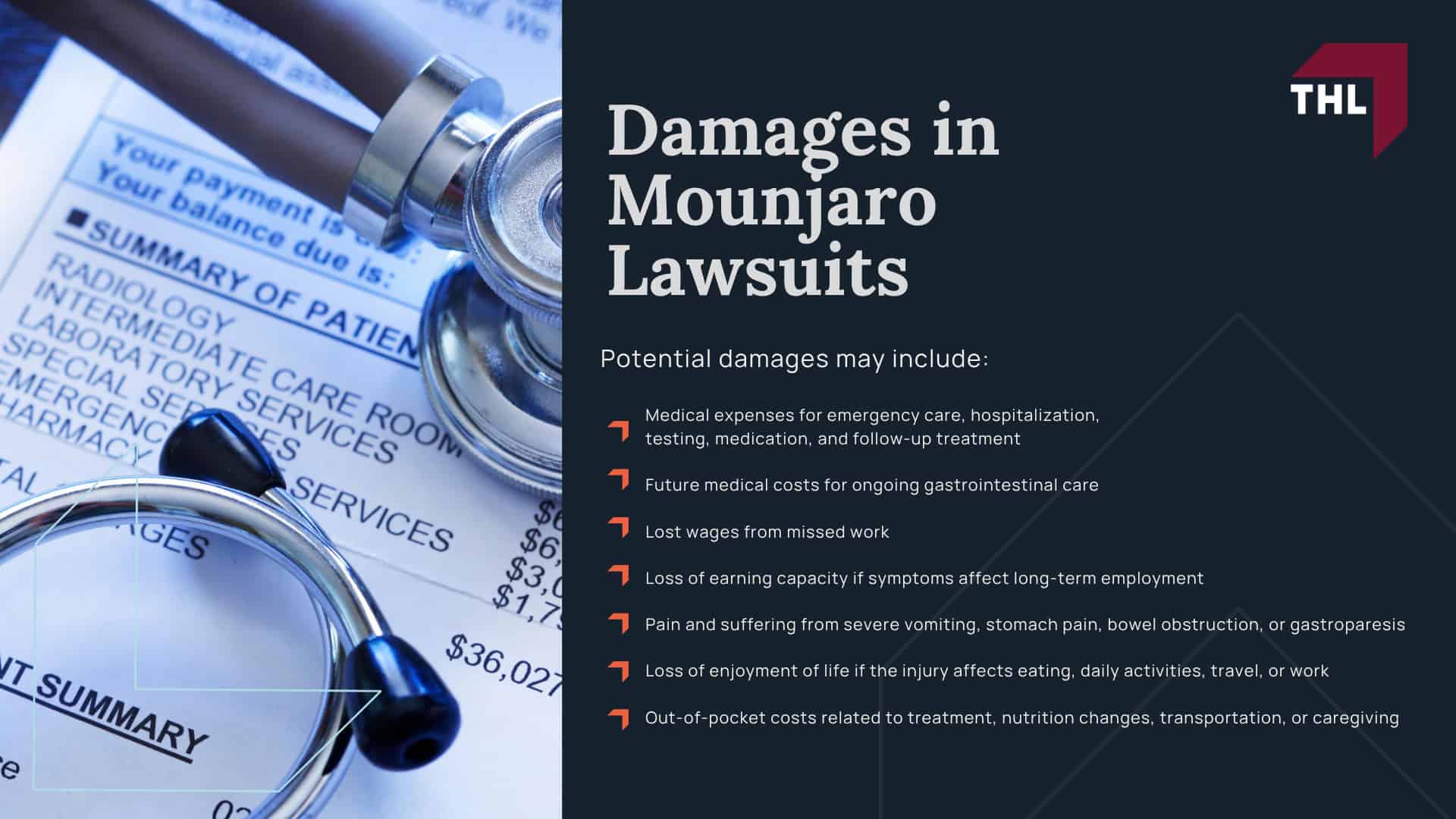 Mounjaro and Other GLP-1 Drugs Linked to Serious Side Effects; What Is Mounjaro and Is It Different Than Other GLP-1 Drugs; What Serious Risks Are Alleged in Mounjaro Lawsuits; What Is Mounjaro and Is It Different Than Other GLP-1 Drugs (1); Health Problems Linked to Mounjaro, Ozempic, Wegovy, and Other Similar Drugs; What Is Severe Gastroparesis; Do You Qualify for the Mounjaro Lawsuit; Gathering Evidence for Mounjaro Lawsuits; Damages in Mounjaro Lawsuits