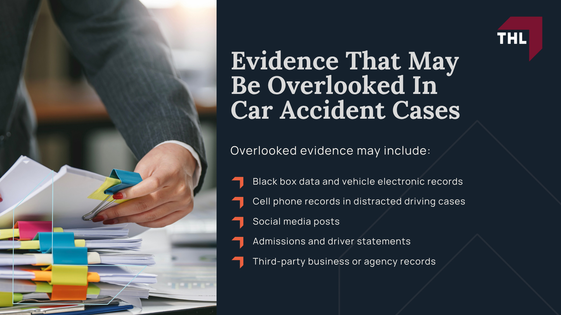 What Evidence Should You Gather for a Car Accident Case; Why Evidence Matters In A Car Accident Claim; Evidence Needs To Be Collected And Preserved Early; Gather Evidence From The Accident Scene; Official Records That Can Support A Car Accident Claim; Medical Evidence Associated With The Car Crash; Financial Evidence Of Accident-Related Losses; Evidence That May Be Overlooked In Car Accident Cases