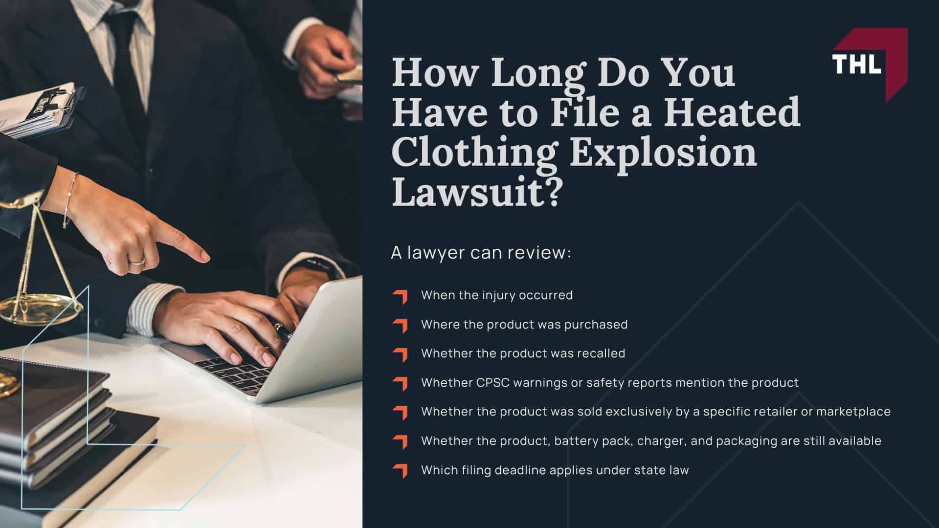 Why Heated Clothing Products May Explode or Catch Fire; Lithium-Ion Battery Failures in Heated Clothing; Thermal Runaway and Heated Clothing Explosion Risks; Types of Heated Clothing Linked to Explosion and Fire Hazards; Common Injuries Caused by Heated Clothing Explosions; What to Do After a Heated Clothing Explosion; Evidence to Preserve for a Heated Clothing Explosion Lawsuit; Do You Qualify for a Heated Clothing Explosion Lawsuit Claim; How Long Do You Have to File a Heated Clothing Explosion Lawsuit