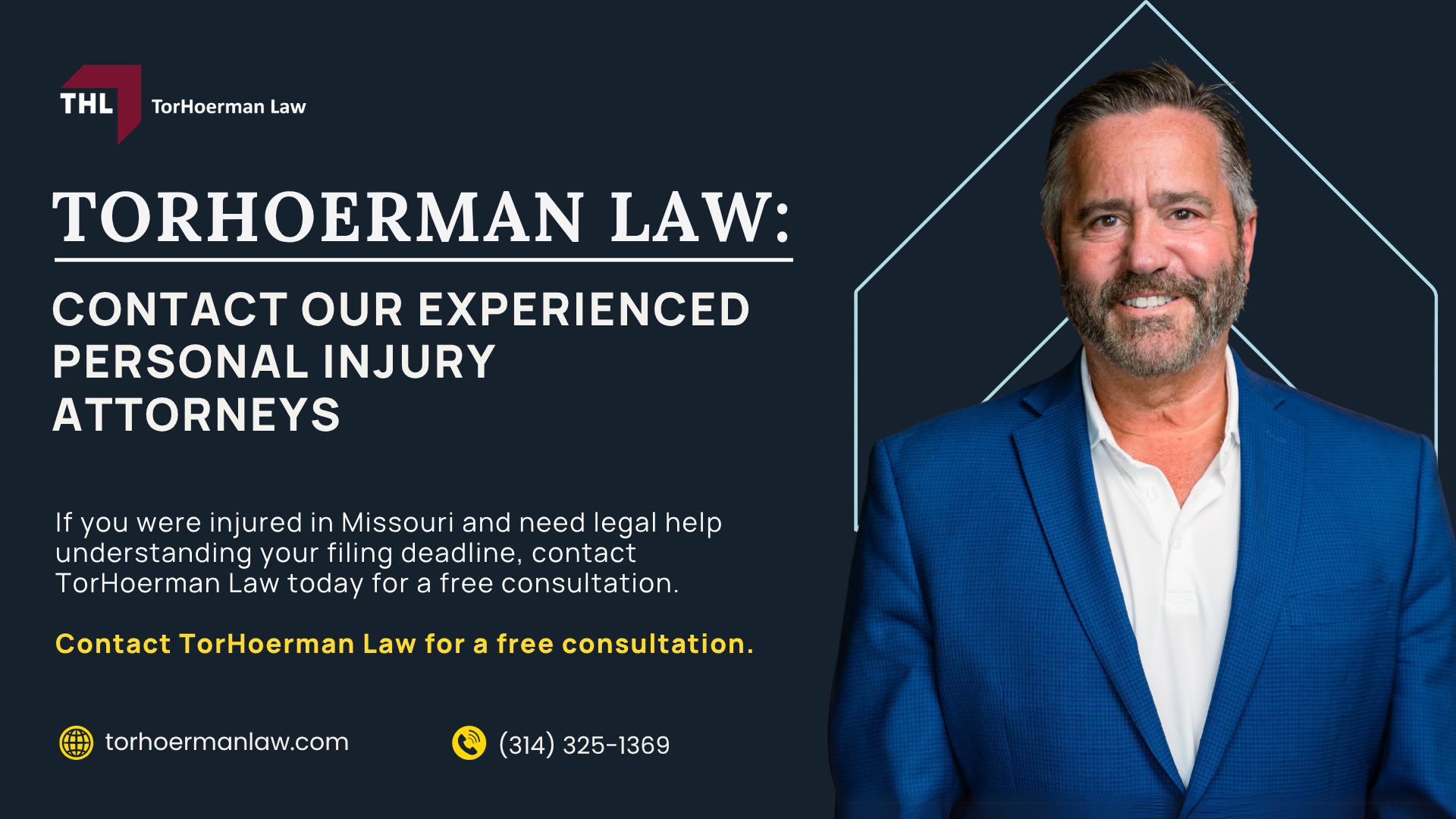 Statute of Limitations for Personal Injury Cases in Missouri; What Types of Claims Fall Under The Five-Year Statute of Limitation Period; When Does the Statute of Limitations Begin; Missouri’s “Capable of Ascertainment” Rule; Missouri Personal Injury Claims With Different Deadlines; Medical Malpractice Claims; Wrongful Death Claims; Exceptions That Can Affect the Time Limit for a Personal Injury Claim; What Happens If the Deadline Is Missed; TorHoerman Law_ Contact Our Experienced Personal Injury Attorneys